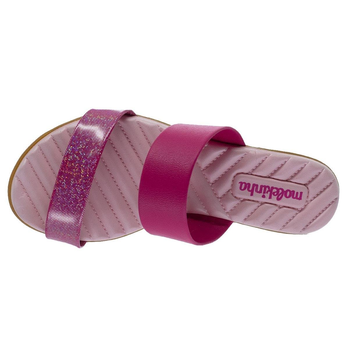 Chinelo Infantil Menina Molekinha 2353.101 Rosa Rosa 3