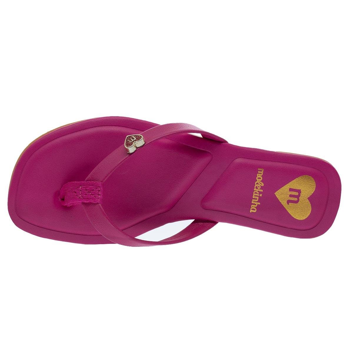 Chinelo Infantil Menina Molekinha 2354.100 Rosa Rosa 3