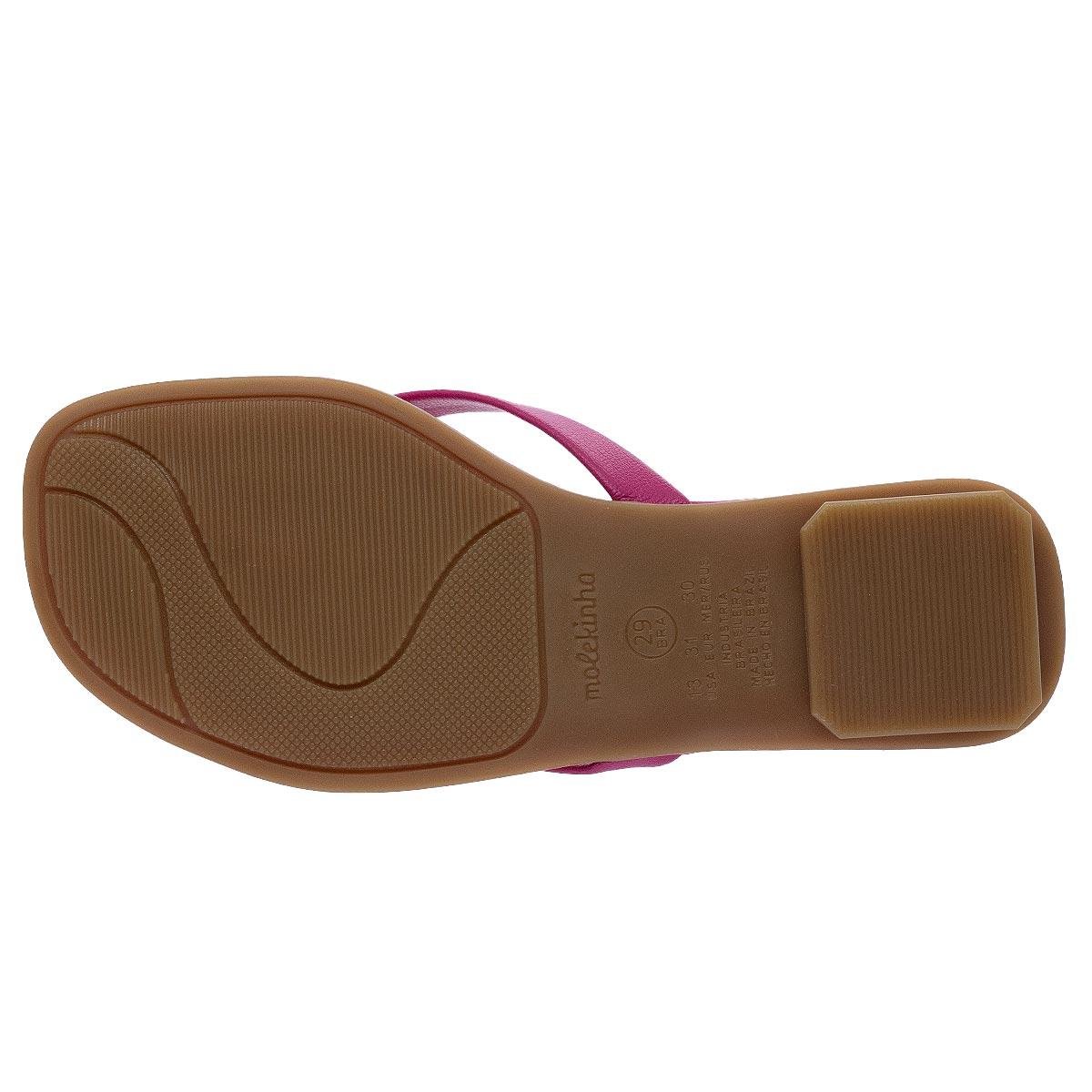 Chinelo Infantil Menina Molekinha 2354.100 Rosa Rosa 4