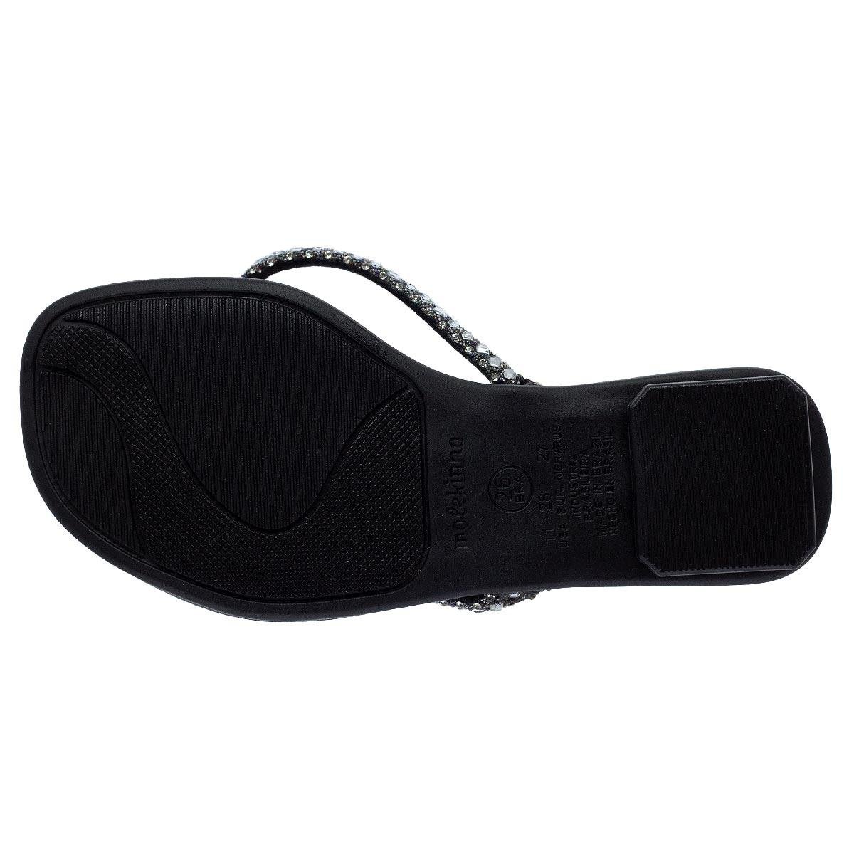 Chinelo Infantil Menina Molekinha 2354.101 Preto Preto 4
