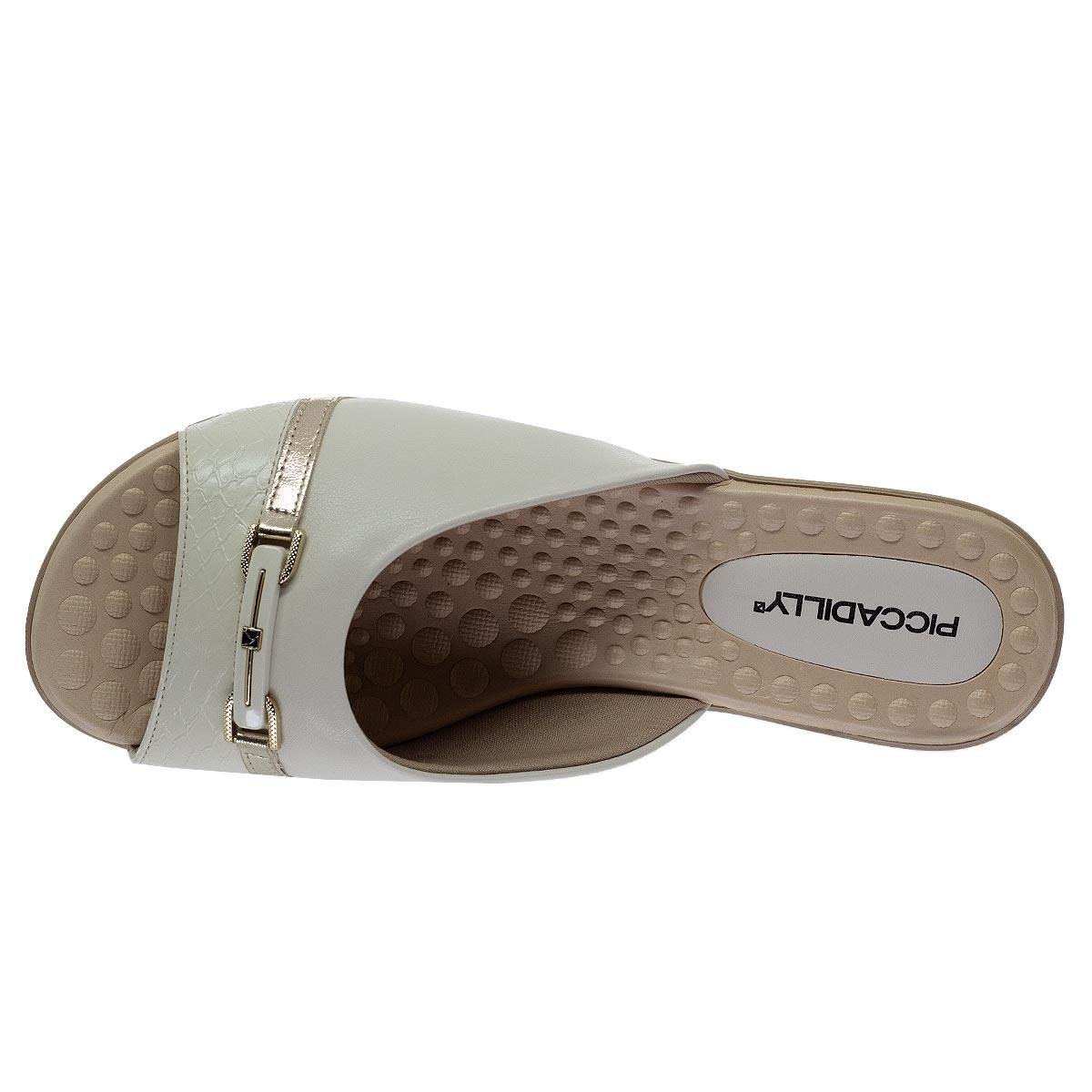 Tamanco Feminina Piccadilly 500375 Offwhite Off White 3