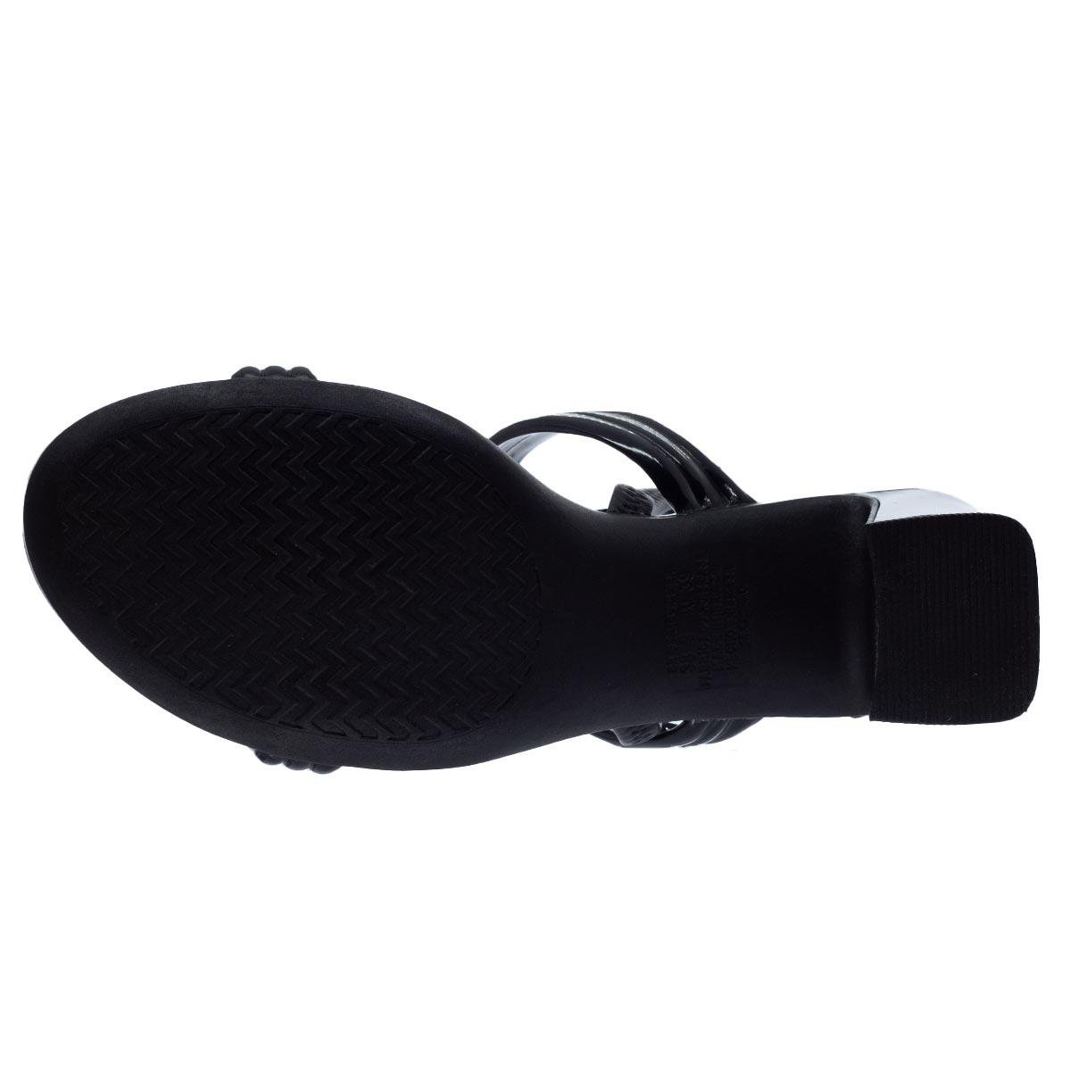 Sandália Salto Médio Feminina Mississipi MC143 Preto Preto 4