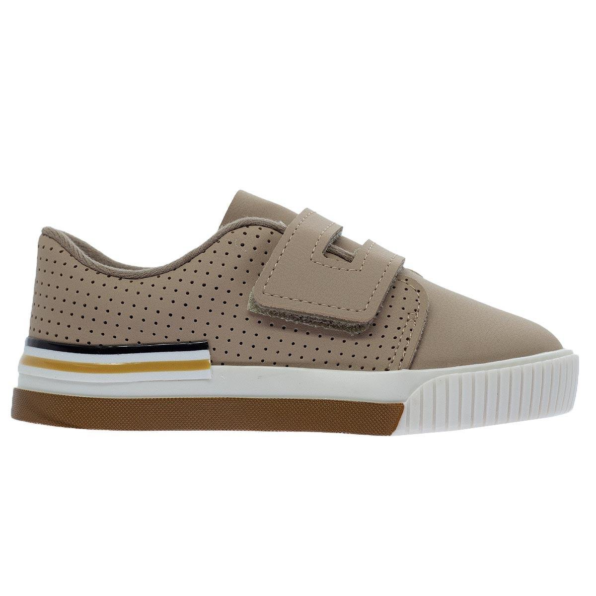Tênis Casual Infantil Menino Molekinho 2615.101 Bege