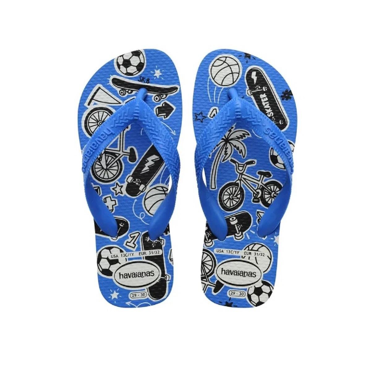 Chinelo Infantil Menino Havainas Kids Athletic Azul