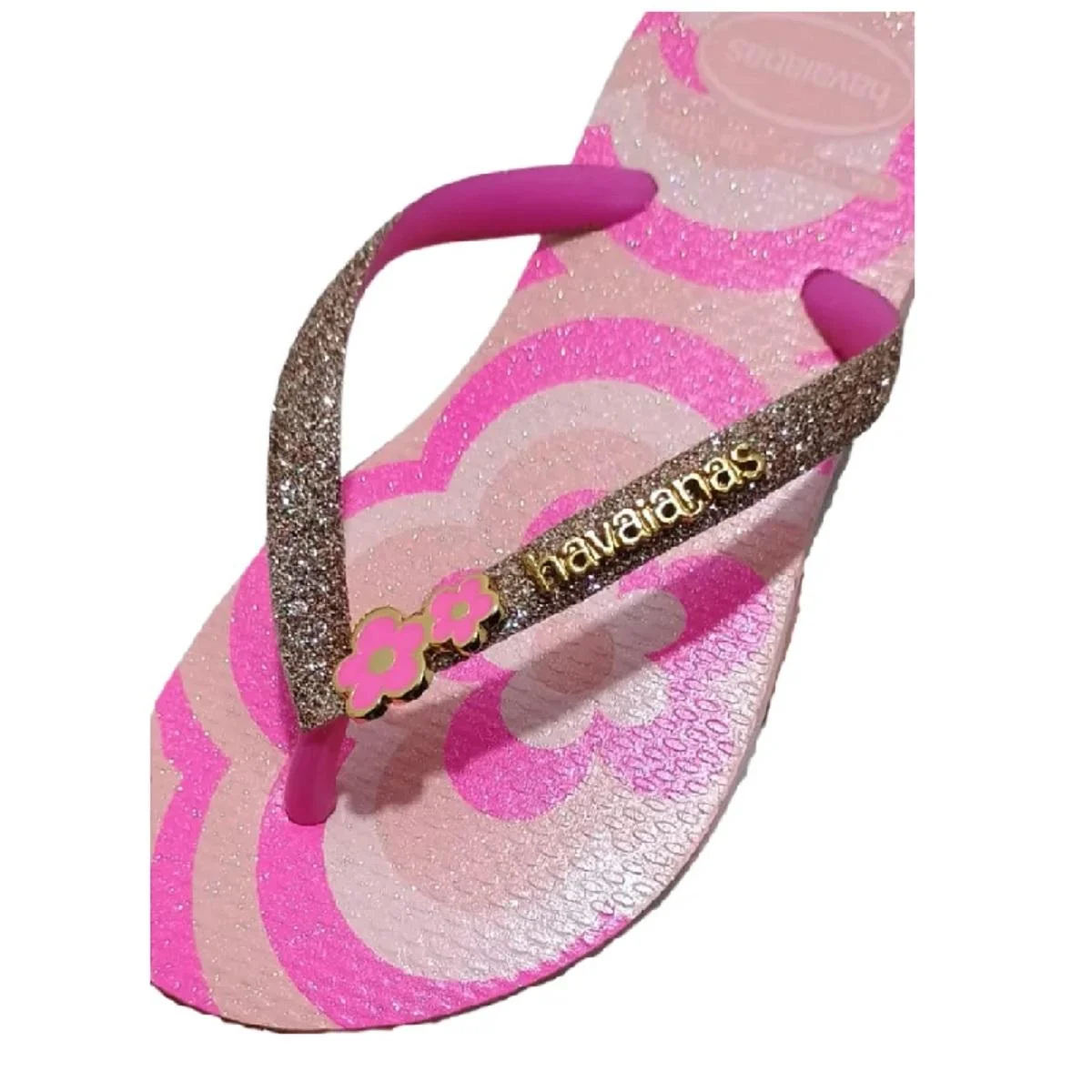 Chinelo Infantil Menina Havainas Slim Glitter Pink Pink 3