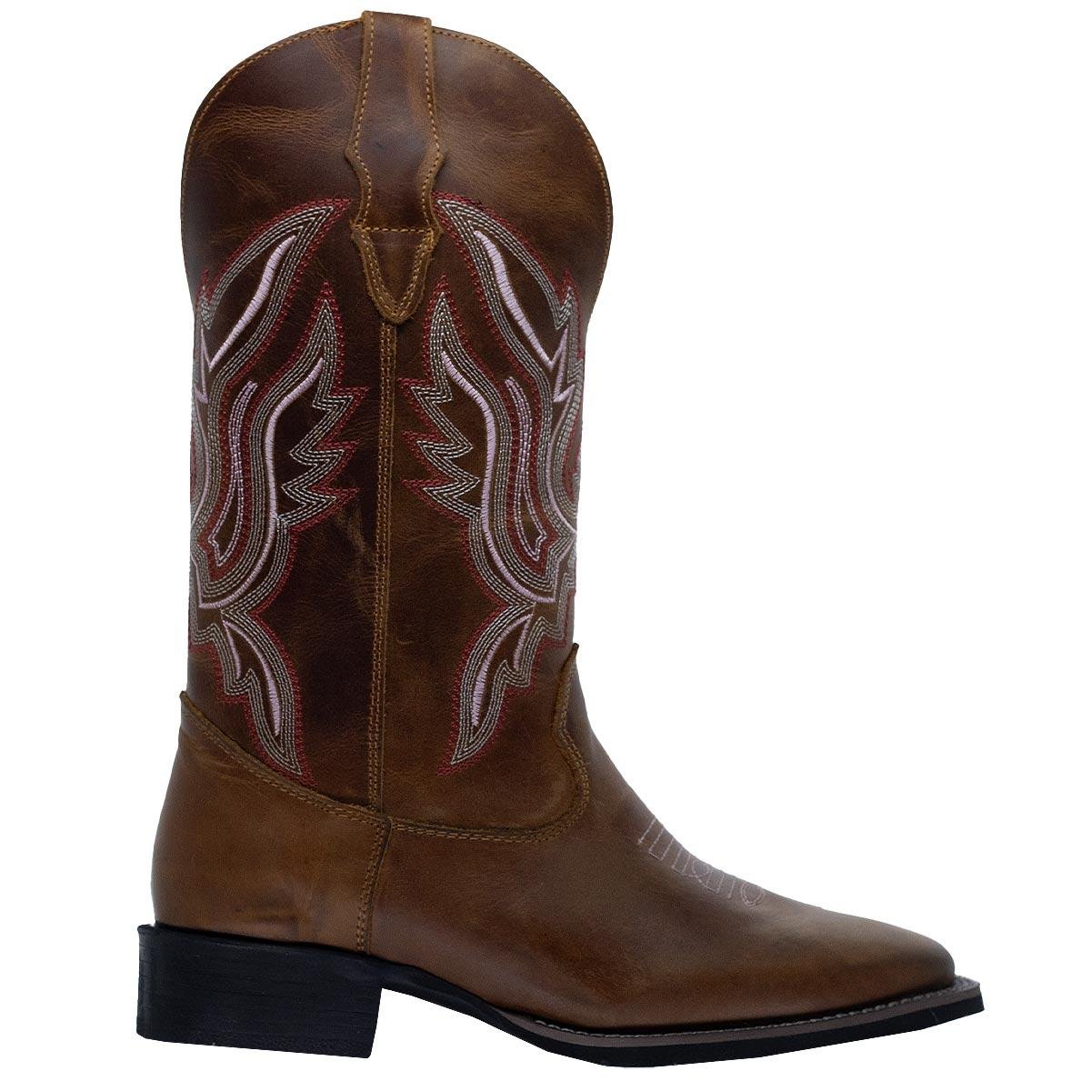 Bota Texana Feminina Big Bull Boots 909-321 D Marrom