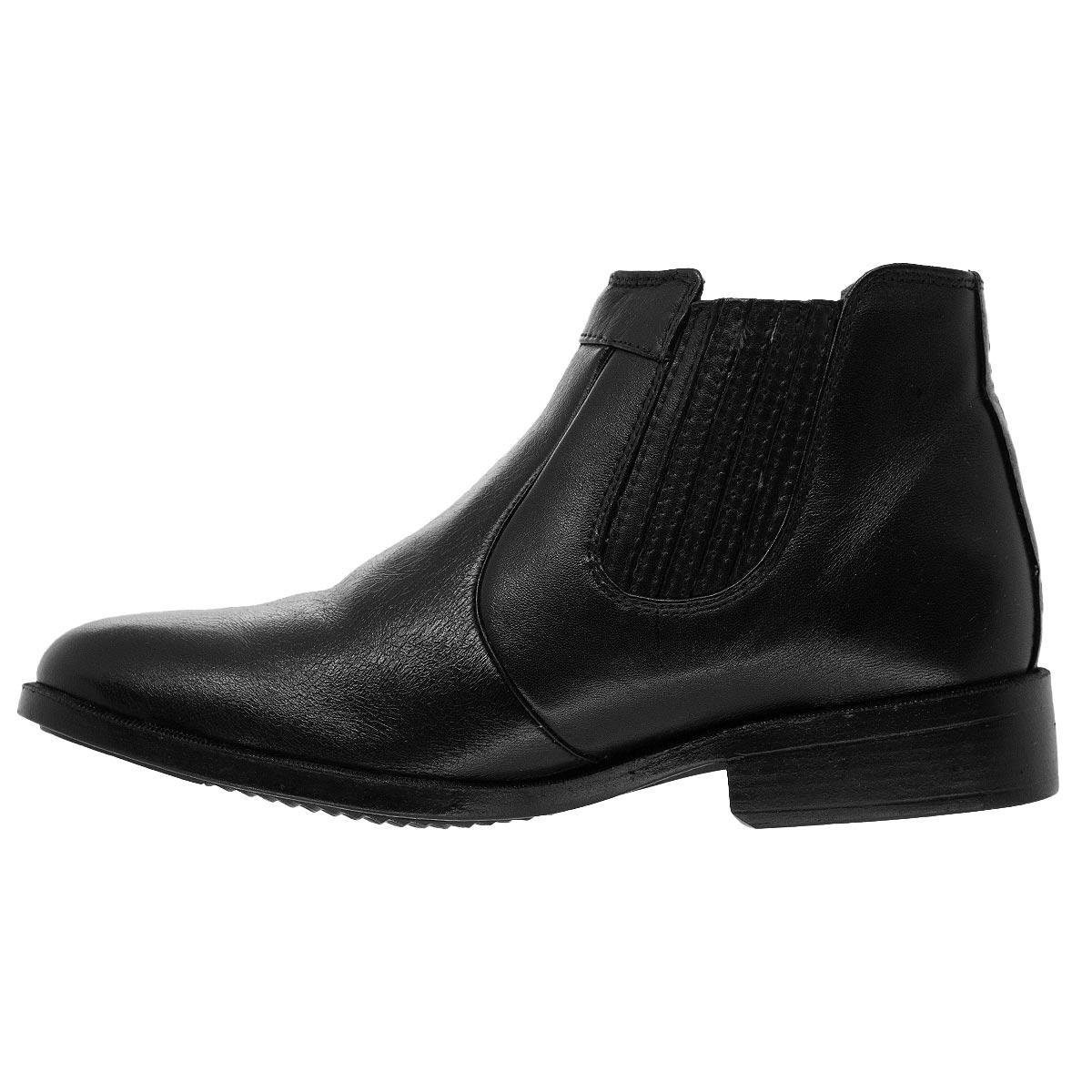 Bota Social Masculina Oliveira 500 Preta Preto 2