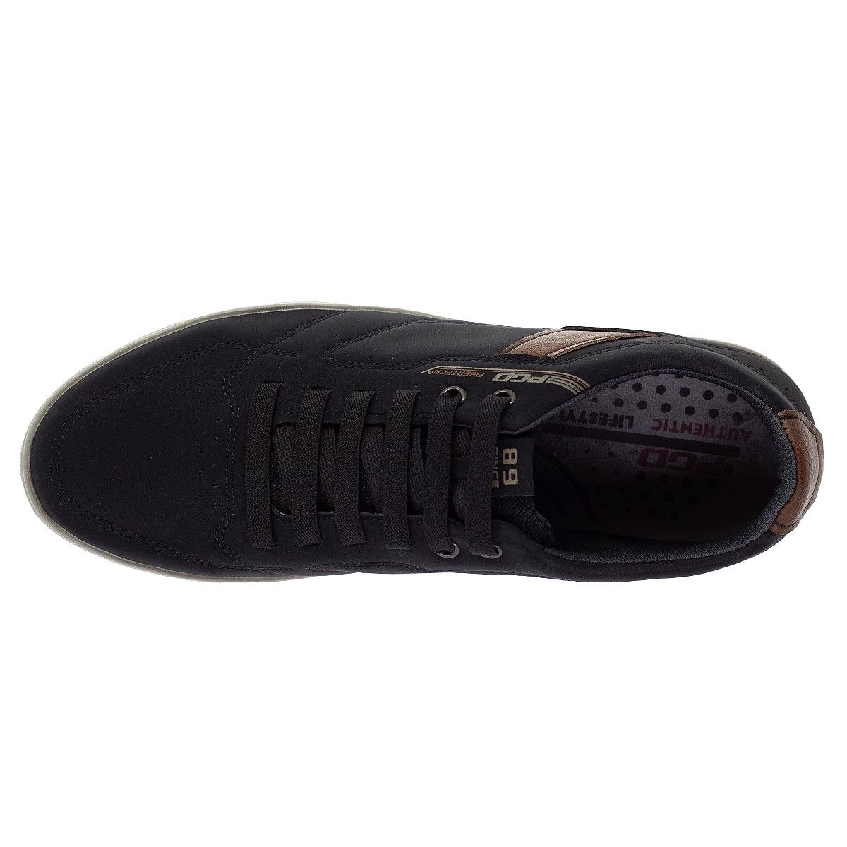 Sapatênis Masculino Pegada 170420 Preto Preto 3