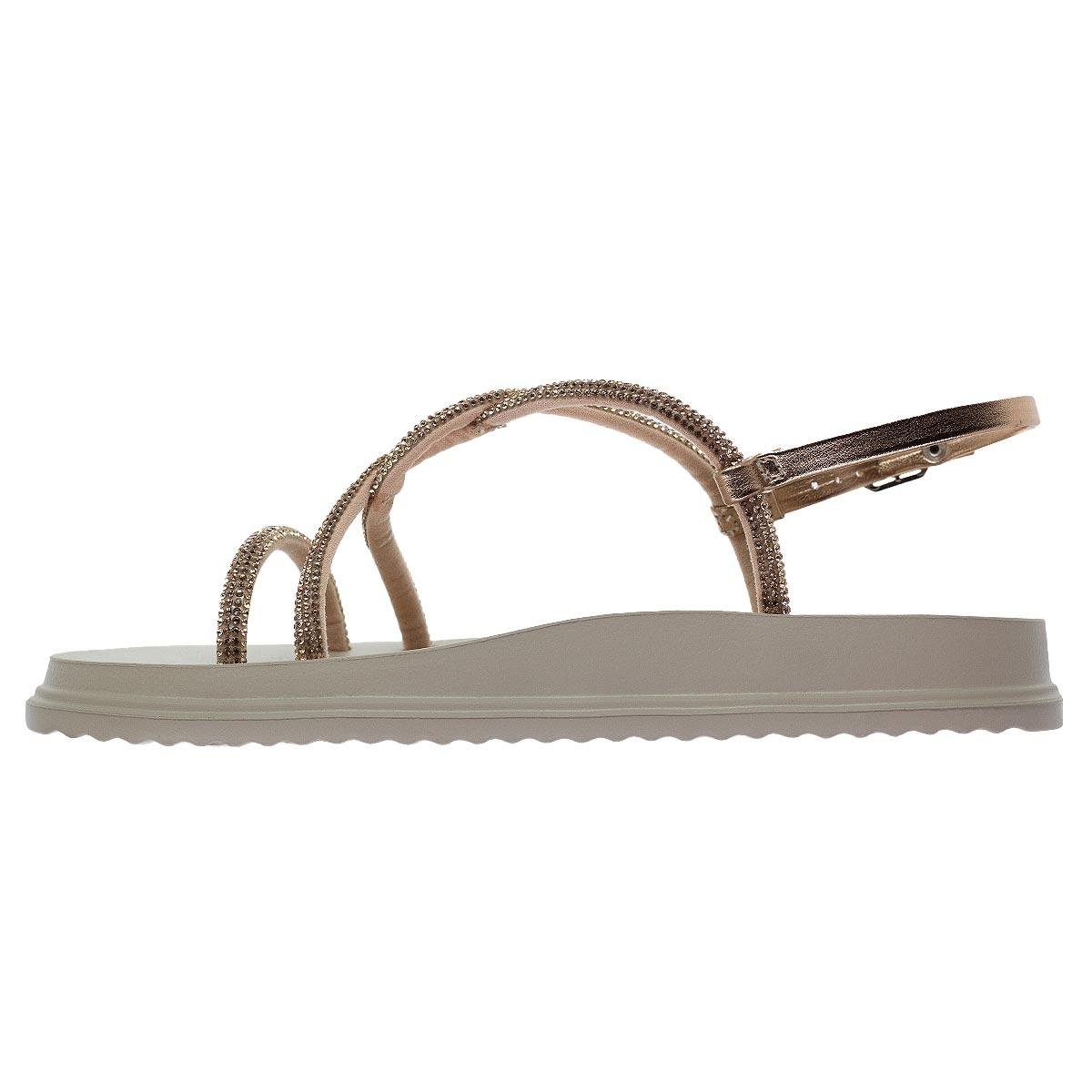 Sandália Papete Feminino Dakota Y6246 Bege Dourado 2