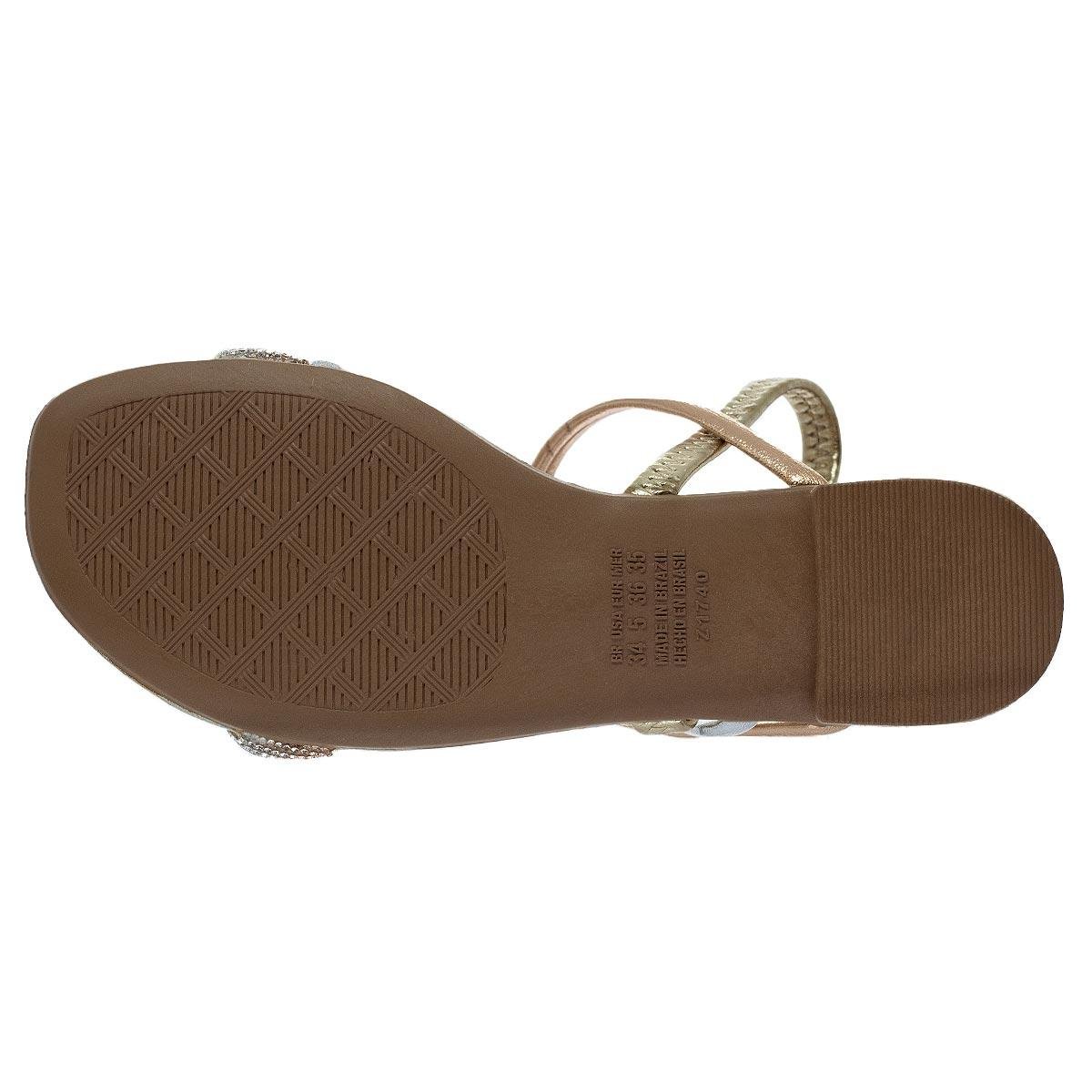 Sandália Rasteira Feminina Dakota Y7711 Bege Bege 4