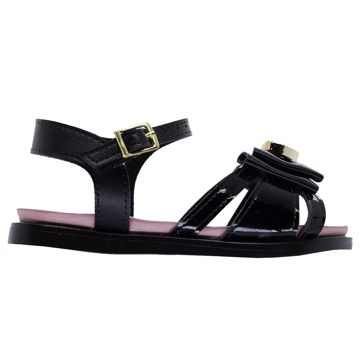 Sandália Infantil Menina Molekinha 2714.237 Preto