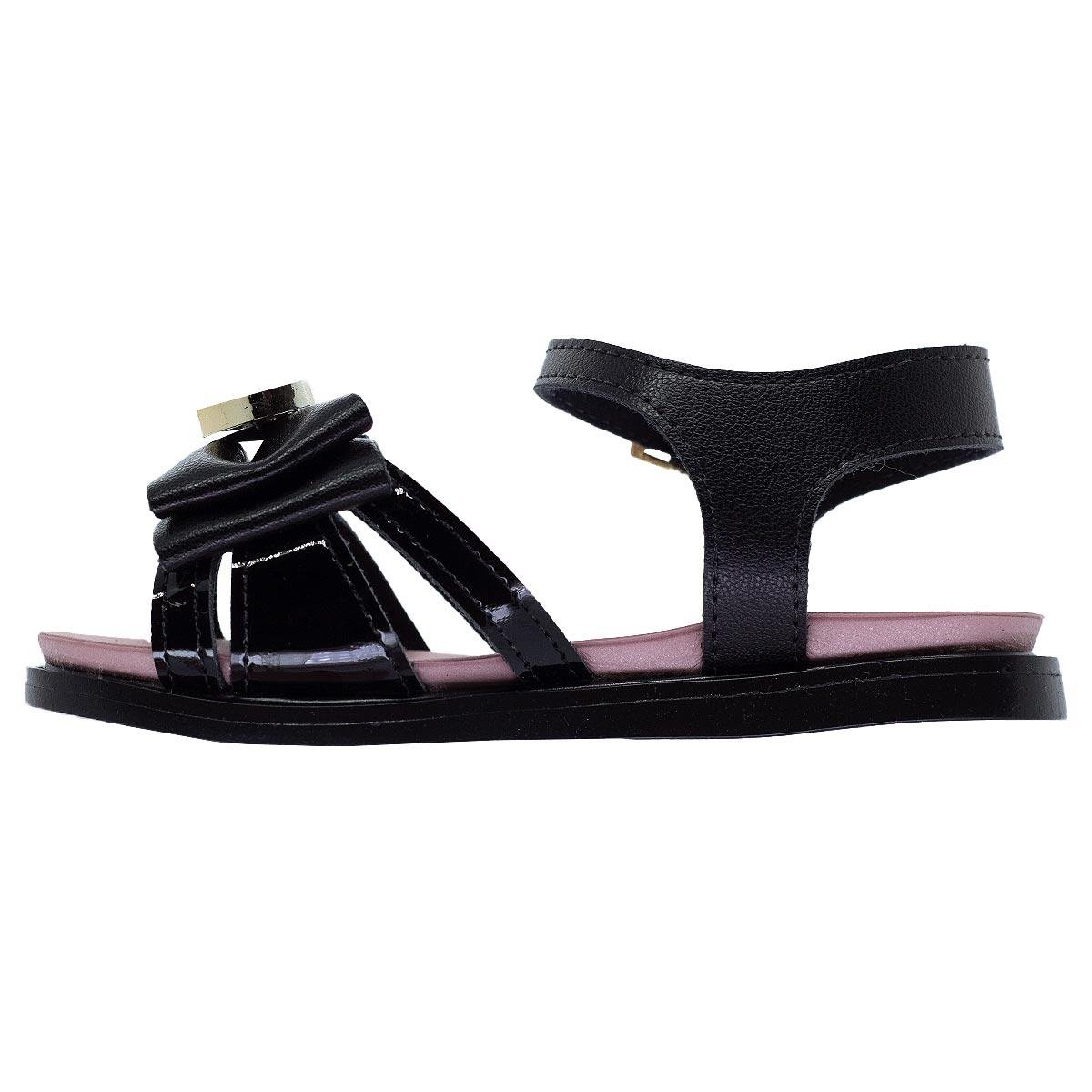 Sandália Infantil Menina Molekinha 2714.237 Preto Preto 2