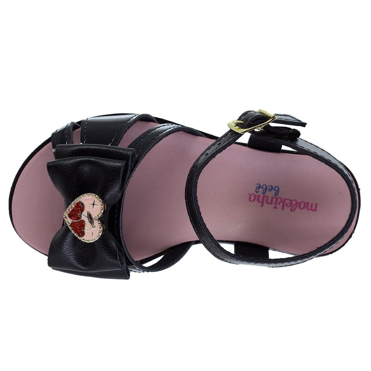 Sandália Infantil Menina Molekinha 2714.237 Preto Preto 3