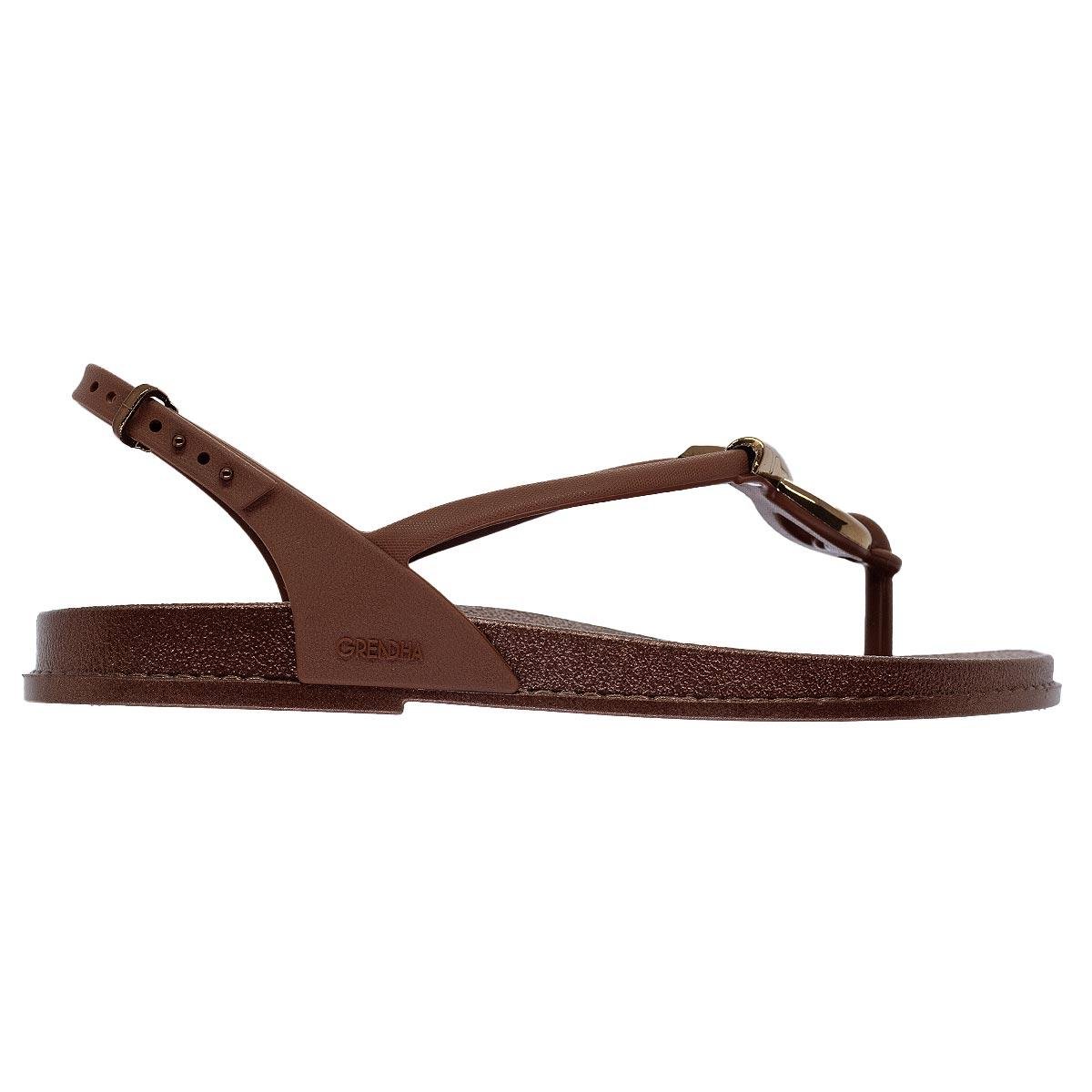Sandália Rasteira Feminina Musa Sand Grendha 19036 Marrom
