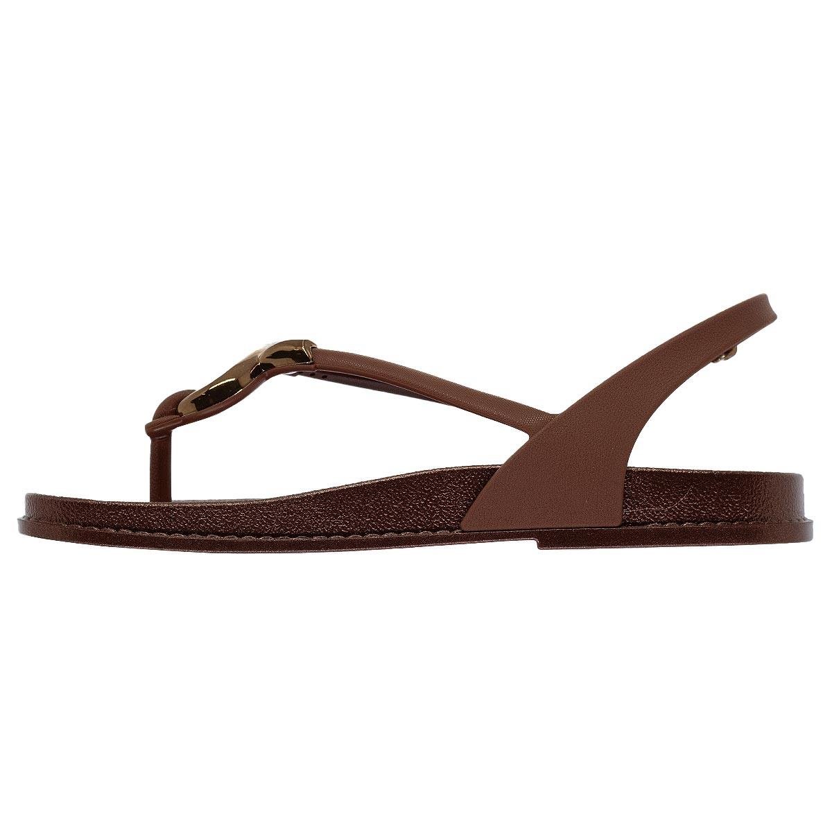 Sandália Rasteira Feminina Musa Sand Grendha 19036 Marrom Marrom 2