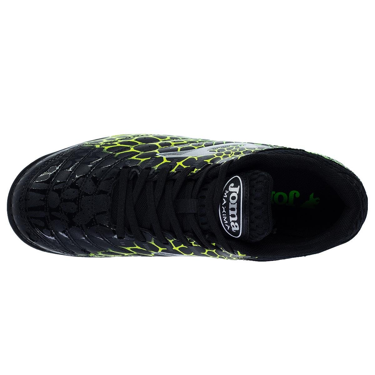 Chuteira Society Masculina Joma Turf Máxima Preta Preto 3