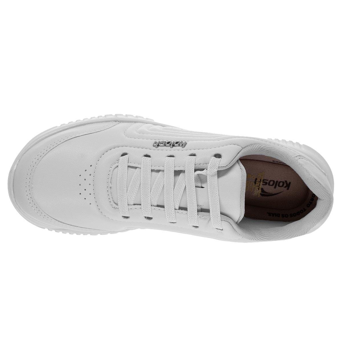 Tênis Casual Kolosh Feminino C4007 Branco Branco 3