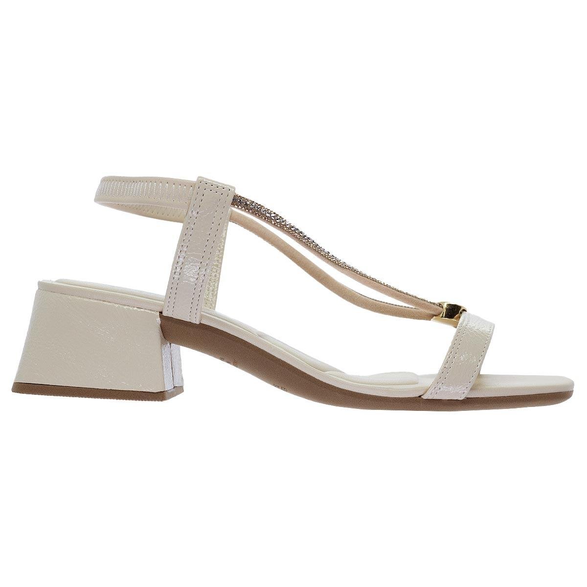 Sandália Salto Médio Feminina Bebecê T5287-484 Offwhite
