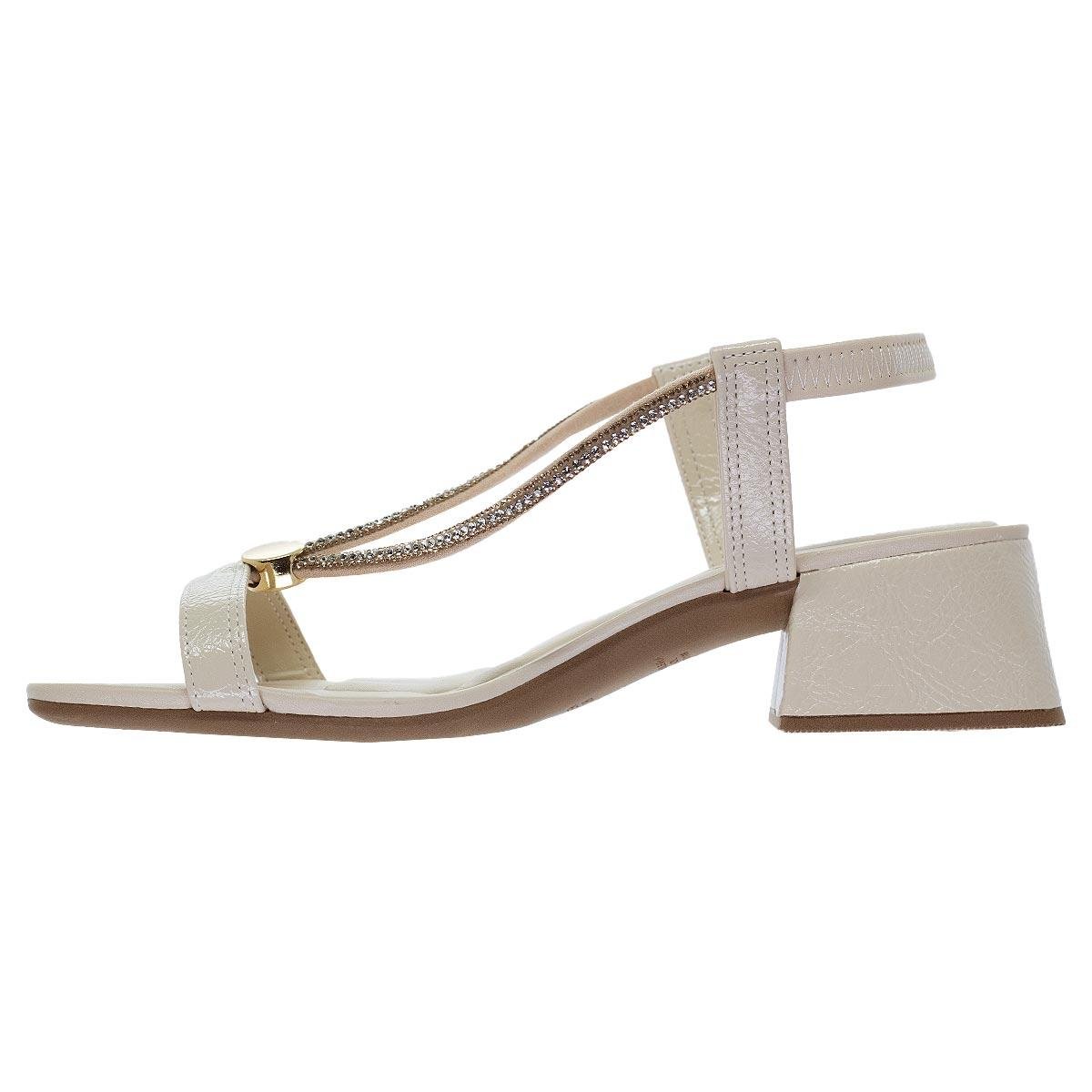Sandália Salto Médio Feminina Bebecê T5287-484 Offwhite Off White 2