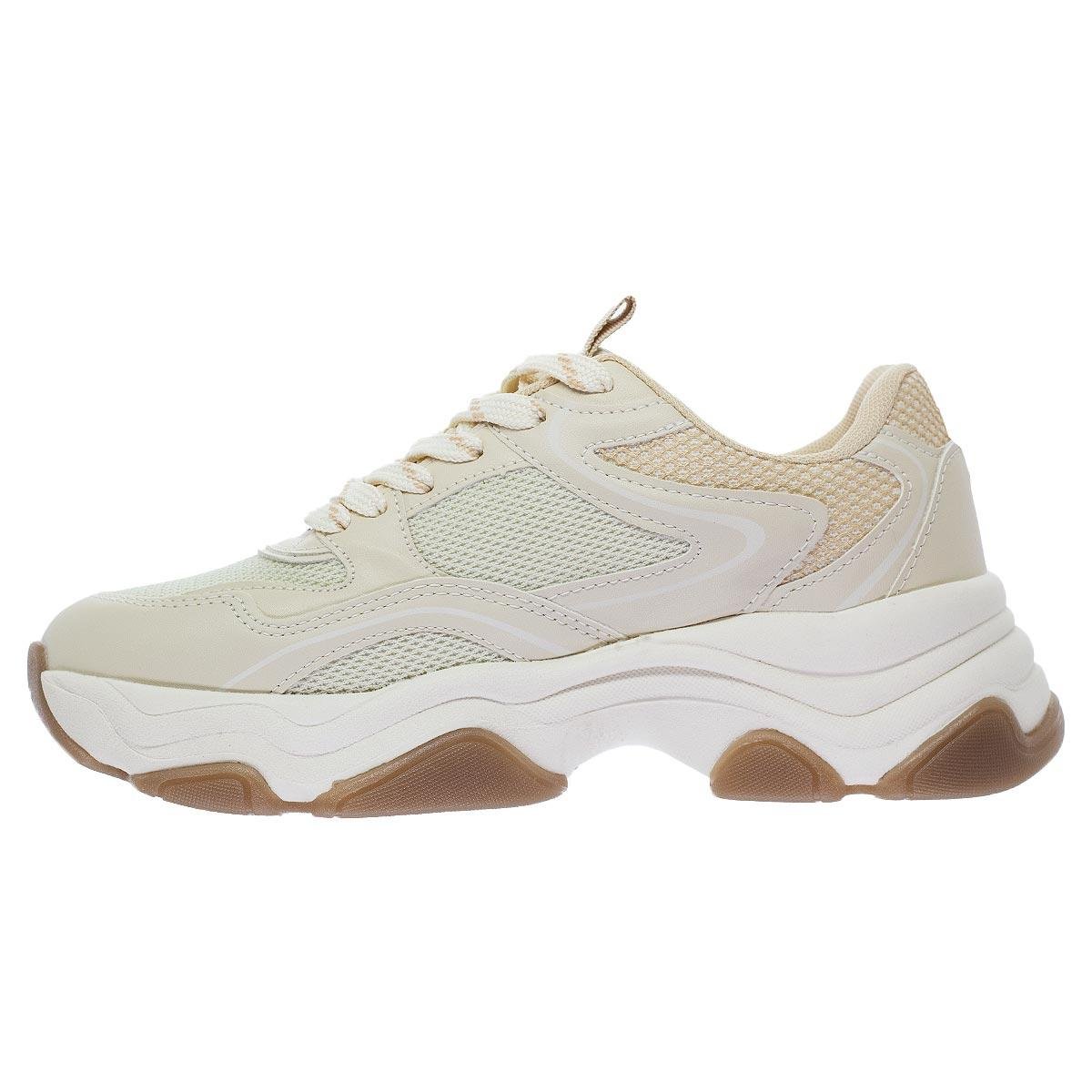 Tênis Casual Feminino Anacapri C30733 Bege Bege 2