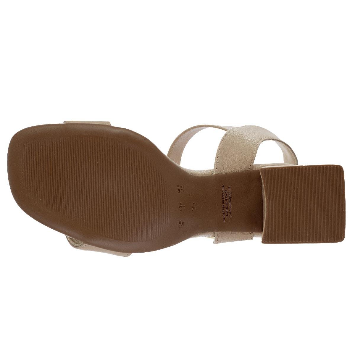 Sandália Salto Médio Feminino Bebecê T6030-123 Nude Nude 4