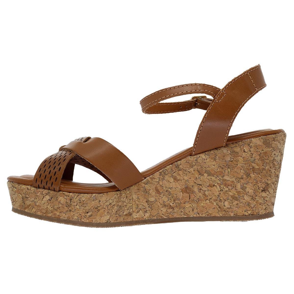 Sandália Anabela Feminina Bottero 372801 Camel Camel 2