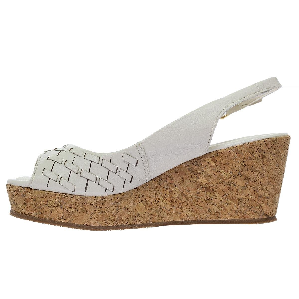 Sandália Anabela Feminina Bottero 372803 Offwhite Off White 2