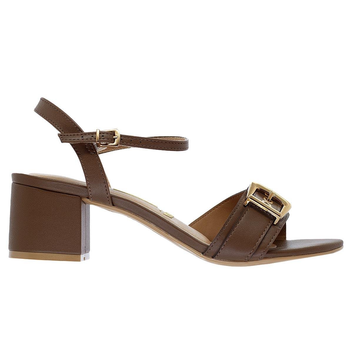 Sandália Feminina Salto Baixo Vizzano 6291.1184 Marrom