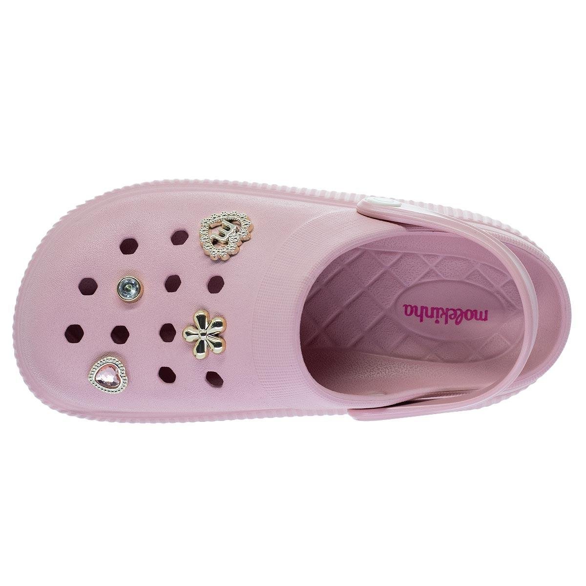 Sandália Babuche Infantil Menina Molekinha 2591 Rosa Rosa 3