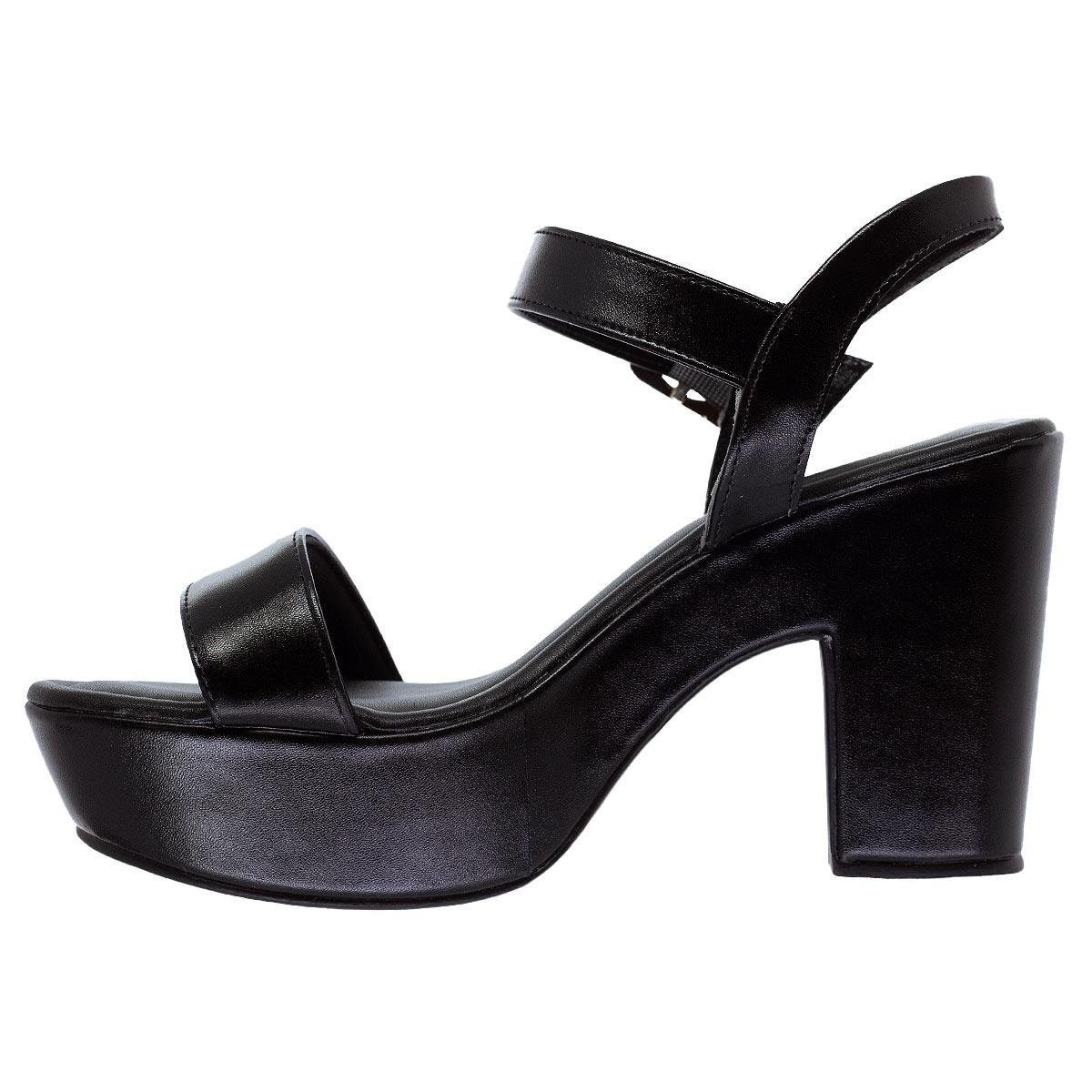 Sandália Plataforma Feminina Bebecê T5118-188 Preto Preto 2