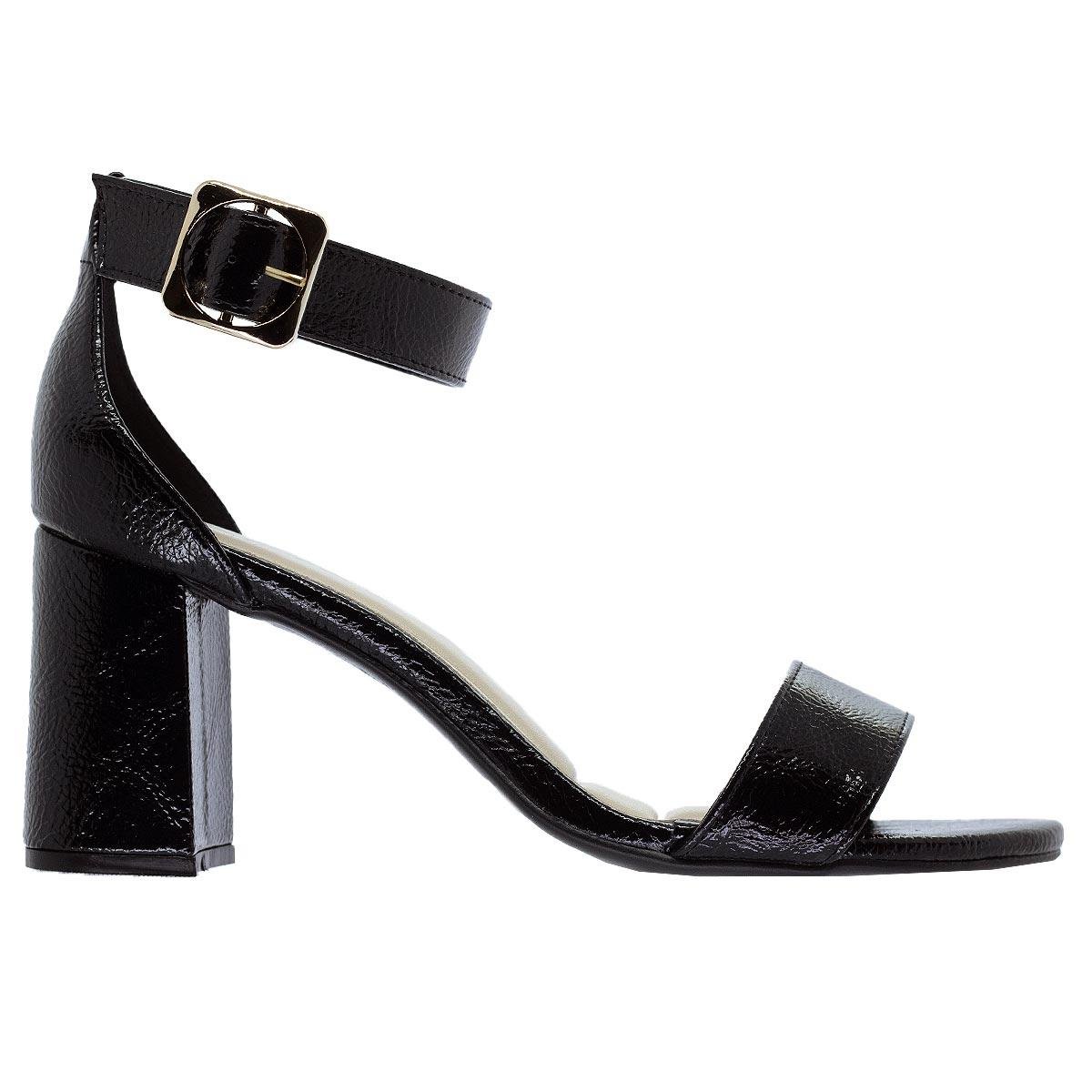 Sandália Salto Médio Bebecê T6059-500 Preto