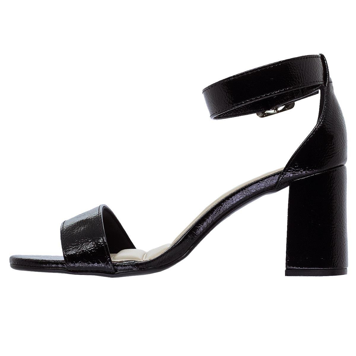 Sandália Salto Médio Bebecê T6059-500 Preto Preto 2