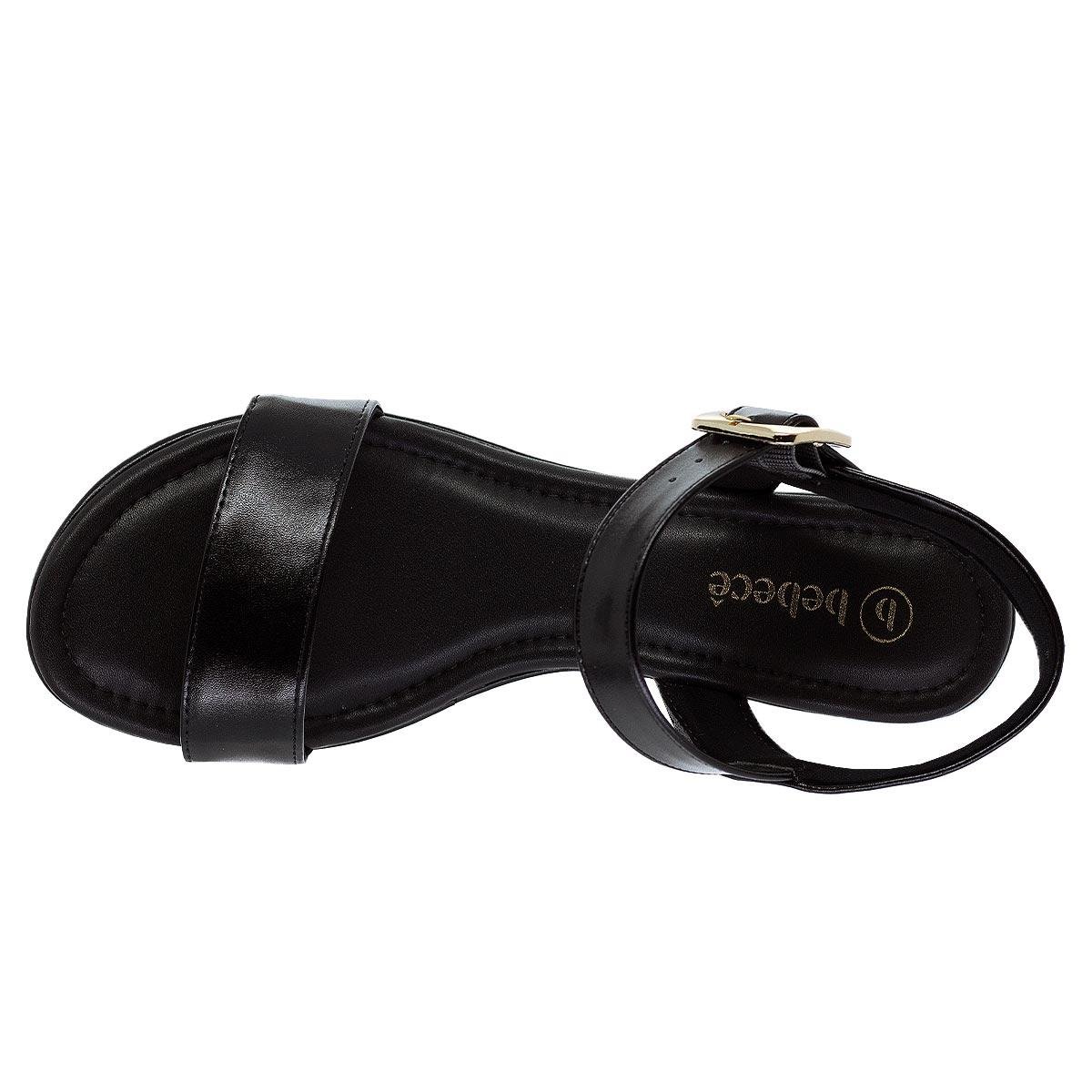 Sandália Salto Médio Bebecê T6059-500 Preto Preto 3