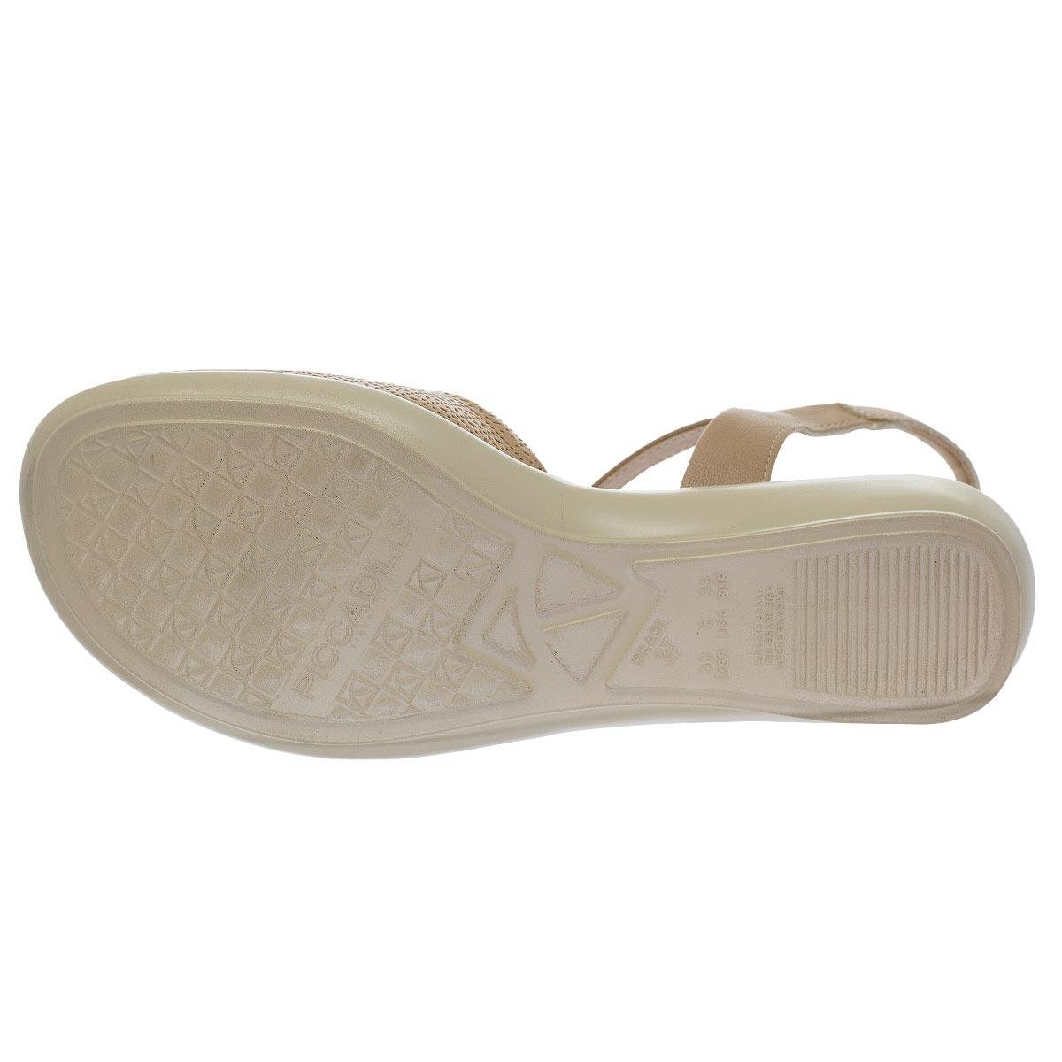 Sandália Rasteira Feminina Piccadilly 500406-9 Nude Nude 4