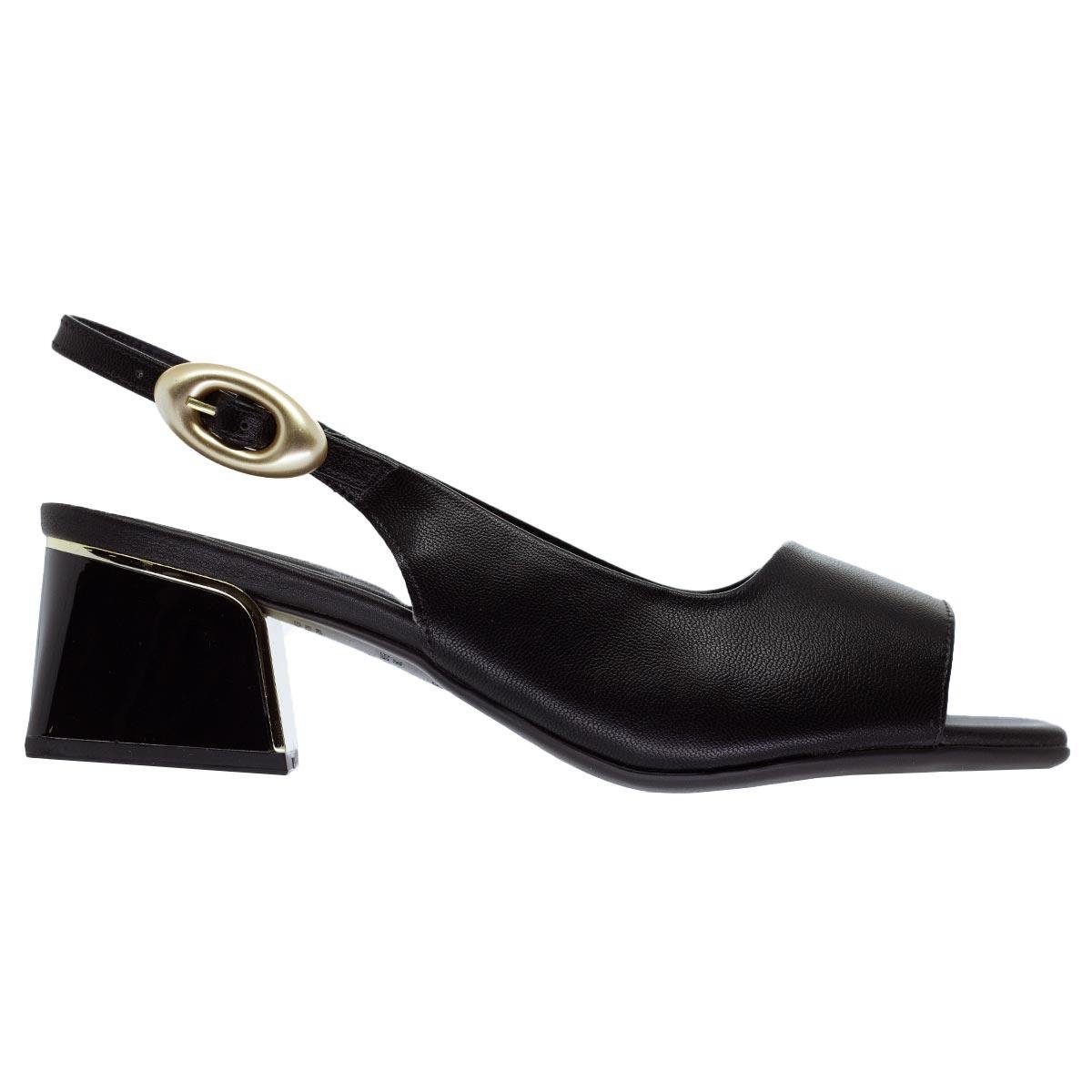 Sandália Salto Médio Feminina Piccadilly 543099-5 Preto Preto 2