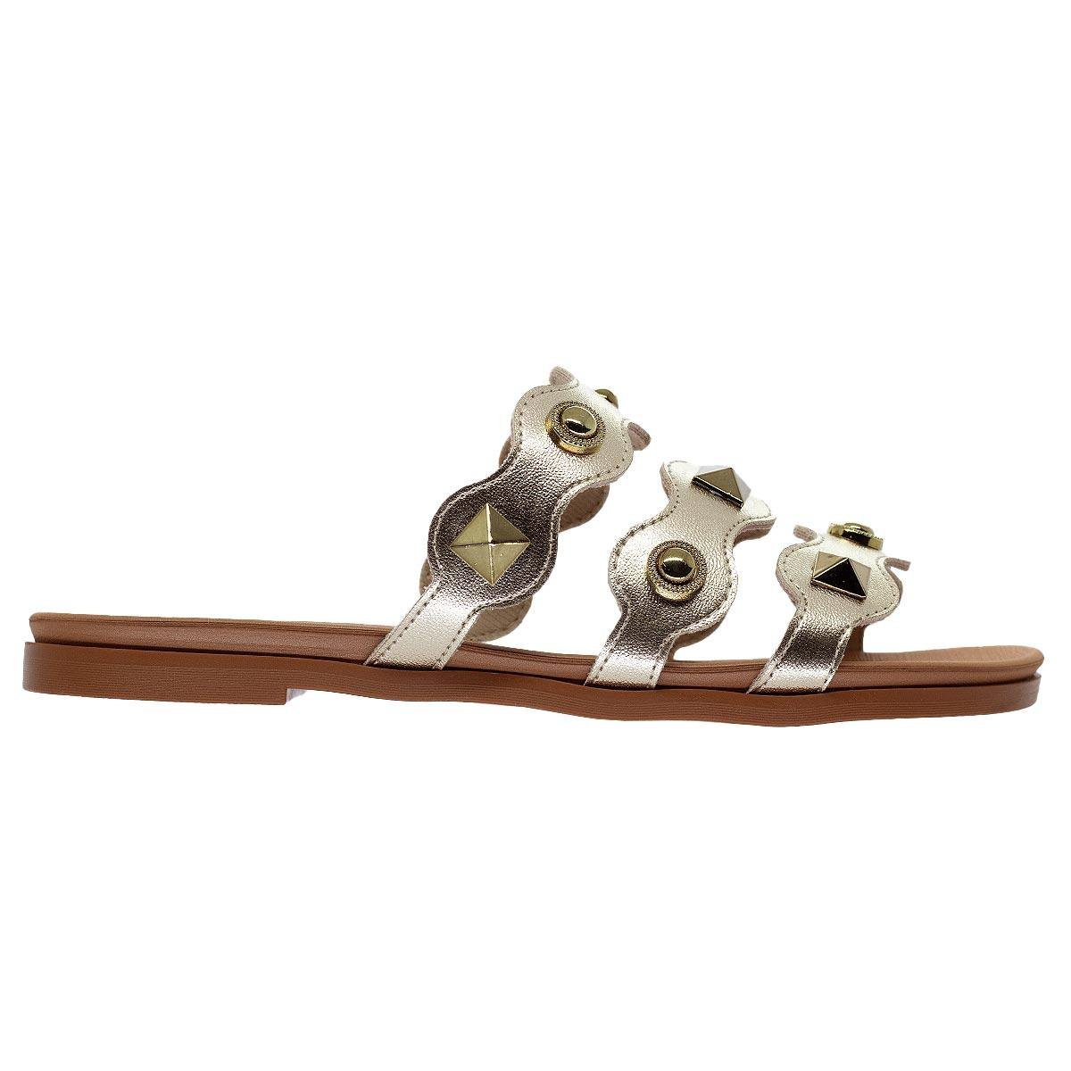 Rasteira Feminina Piccadilly 418092-1 Dourado