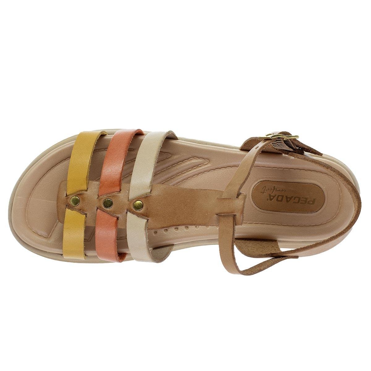 Sandália Feminina Pegada 232817 Bege Bege 3