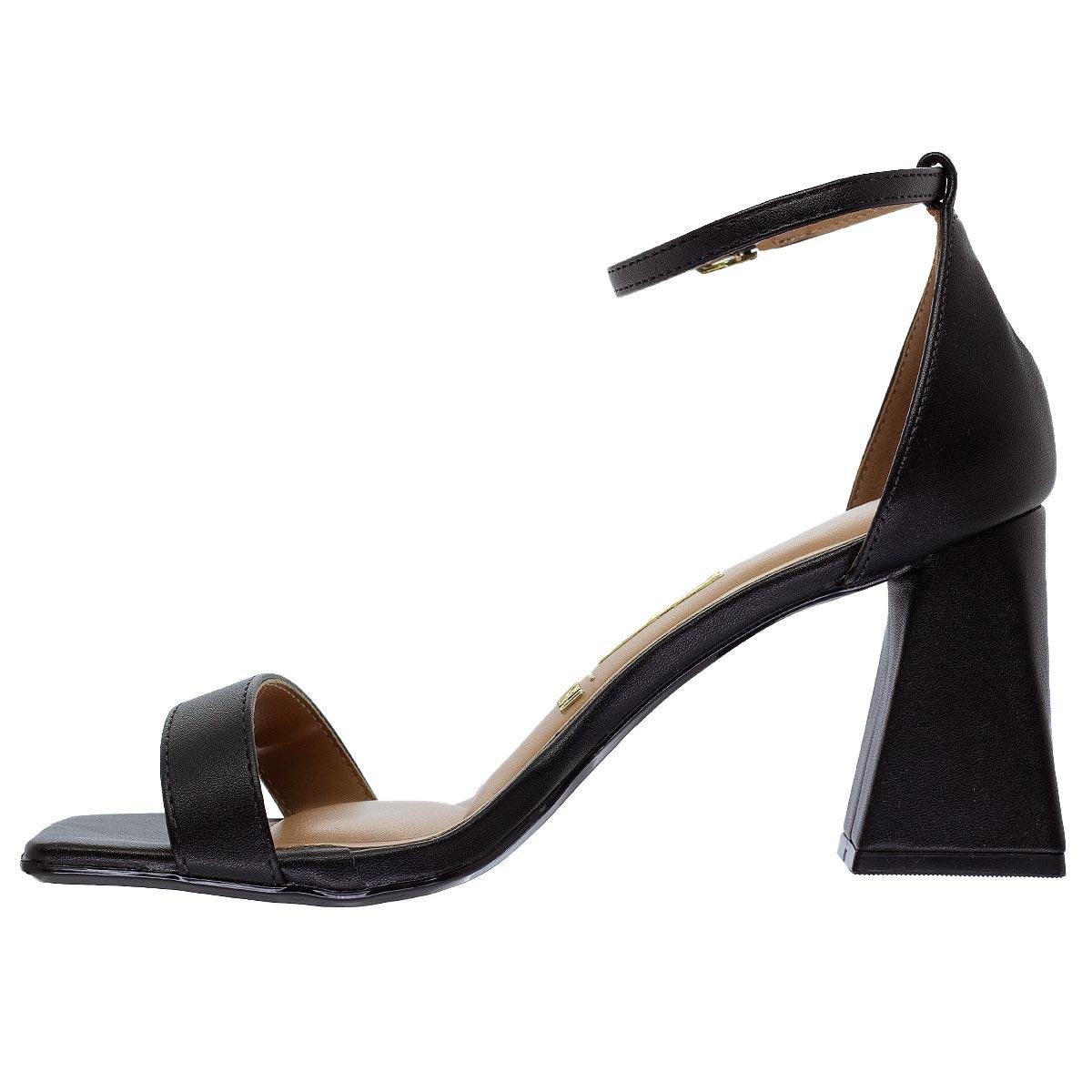 Sandália Feminina Salto Alto Vizzano 6464.102 Preto Preto 2