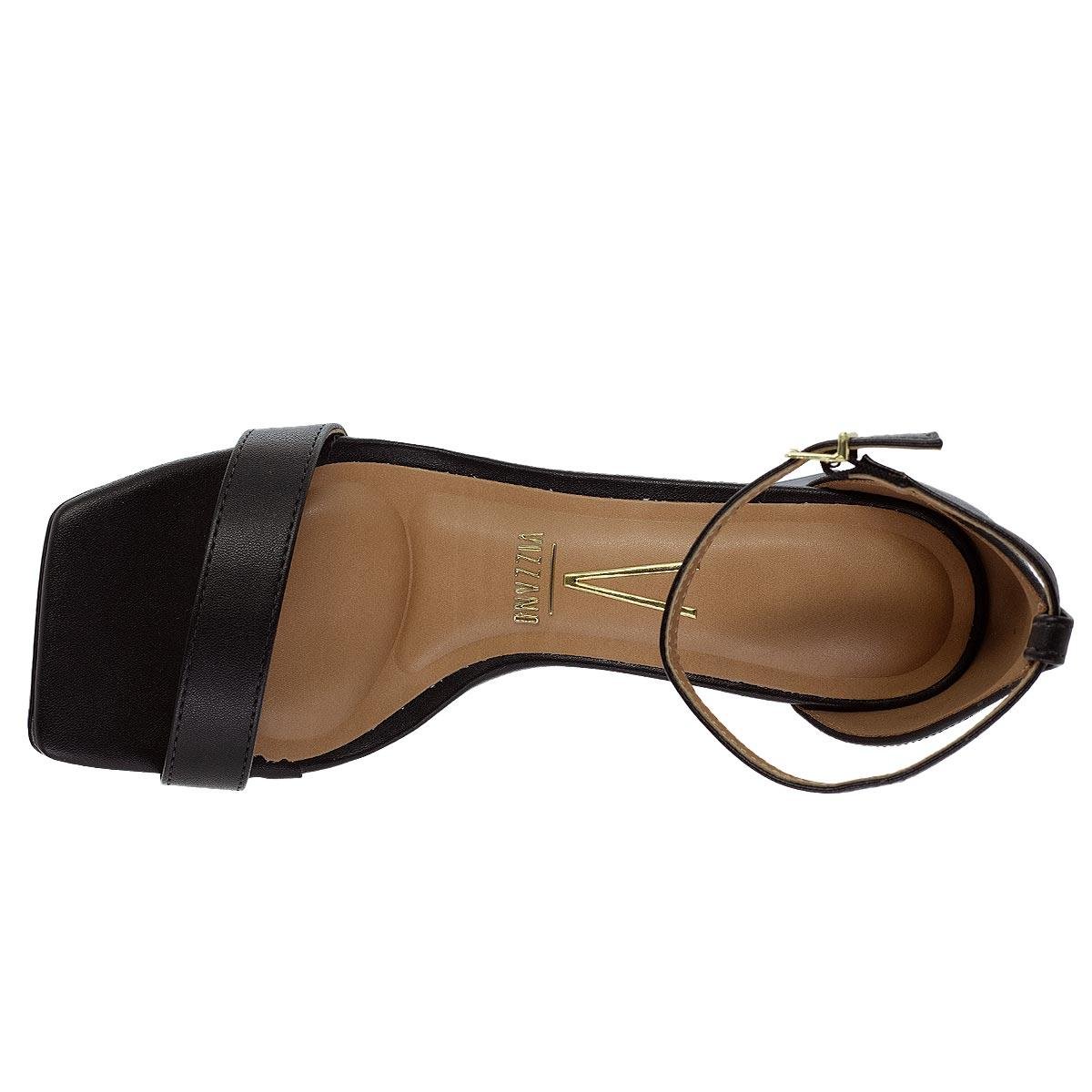 Sandália Feminina Salto Alto Vizzano 6464.102 Preto Preto 3