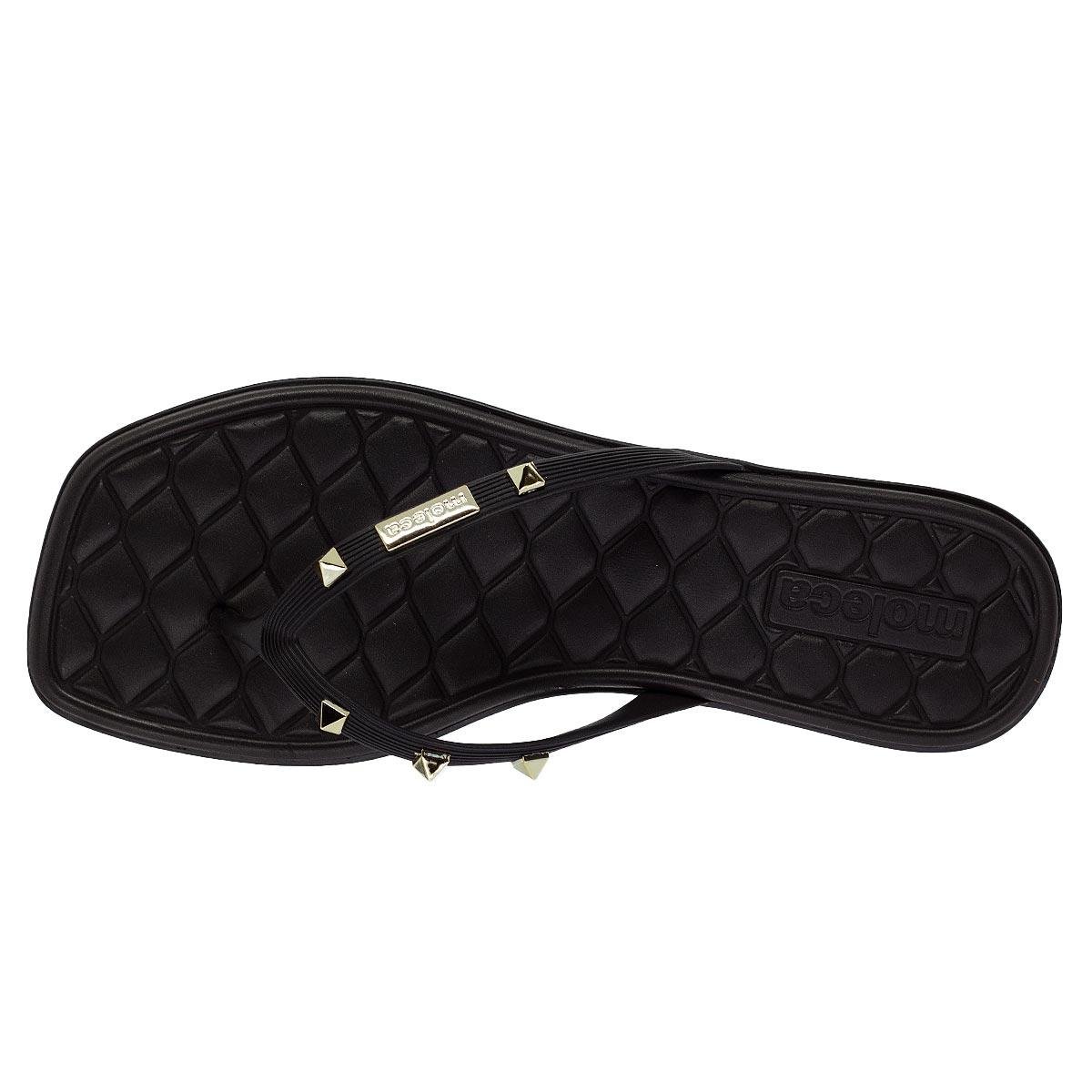Rasteira Feminina Moleca 5535.202 Preto Preto 3