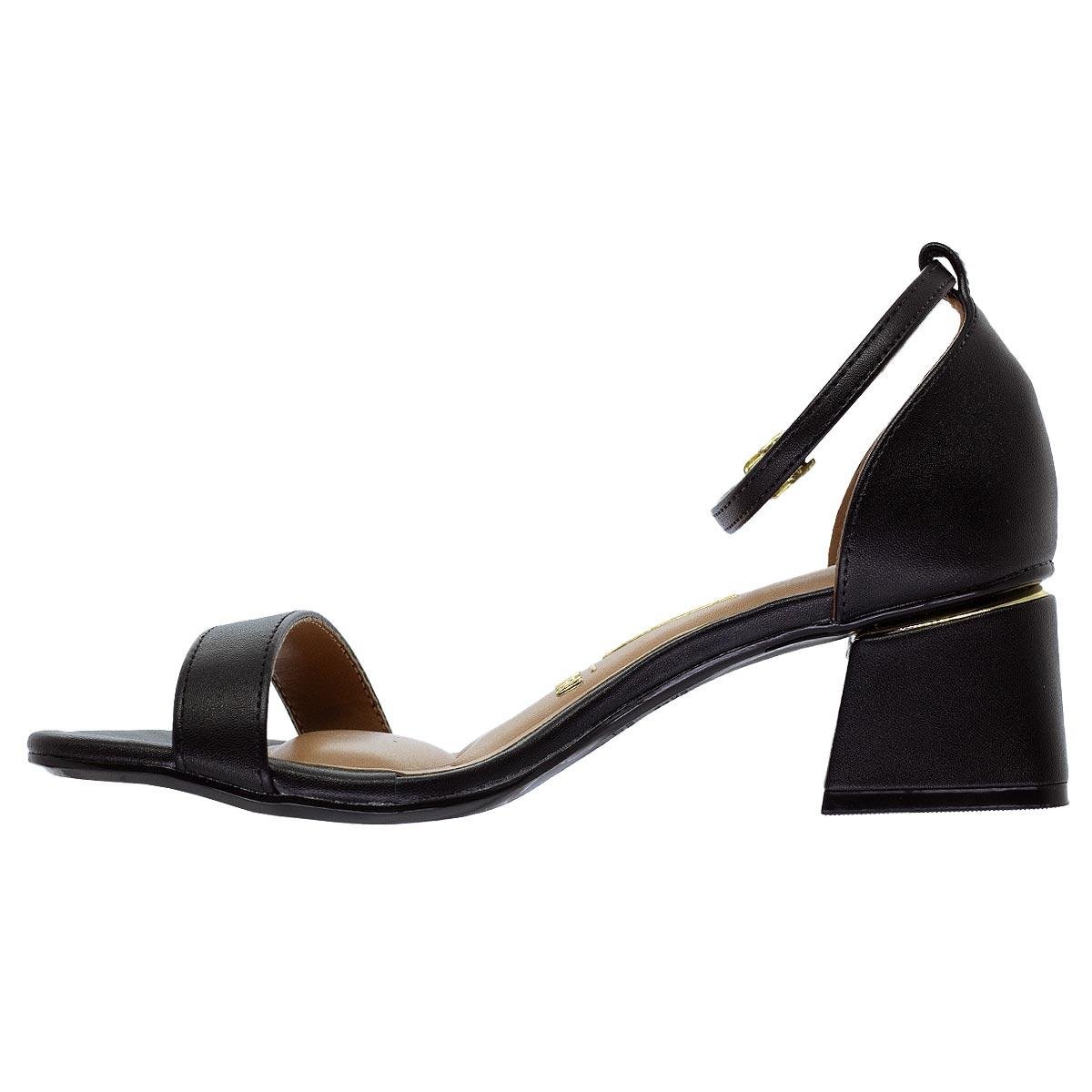 Sandália Feminina Salto Medio Vizzano 6428.104 Preto Preto 2