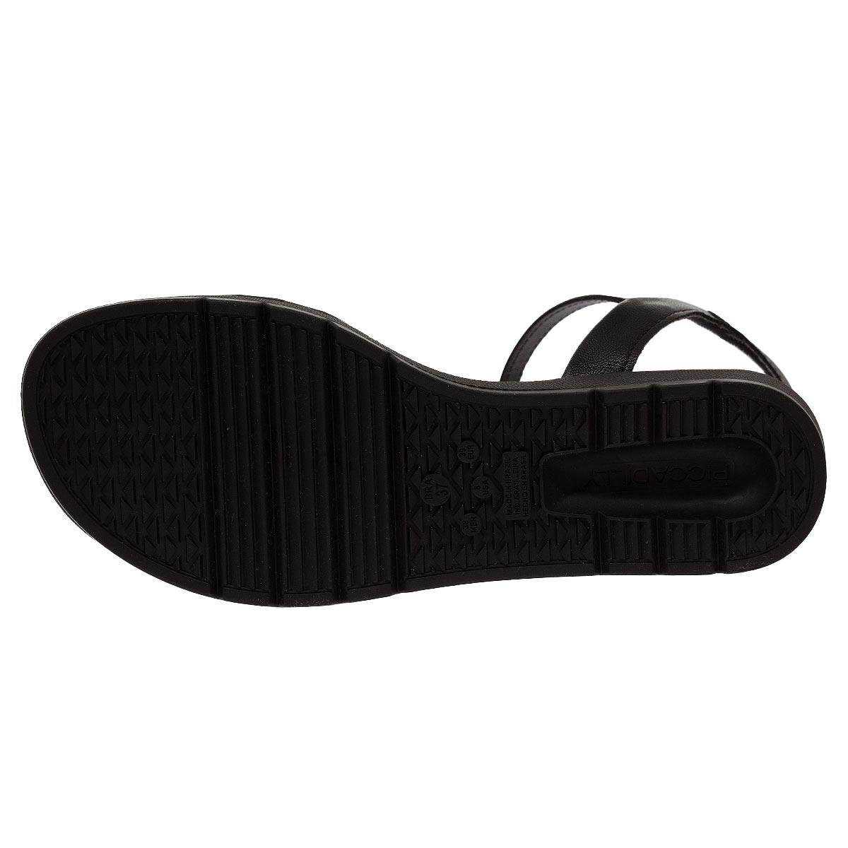 Sandália Feminina Piccadilly 410036 Preto Preto 4