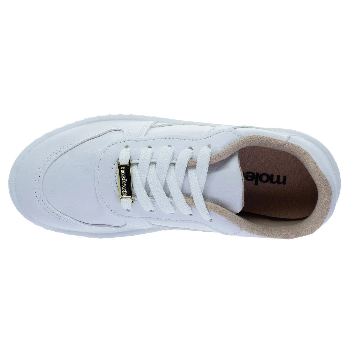 Tênis Casual Feminina Moleca 5791.110 Branco Branco 3