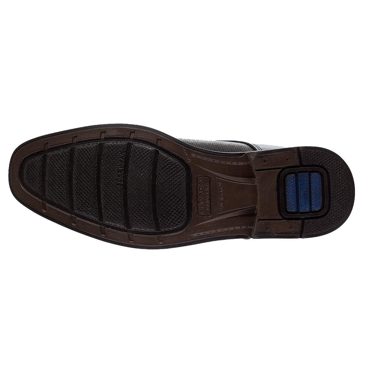 Sapato Social Pegada 126306 Couro Preto Preto 4