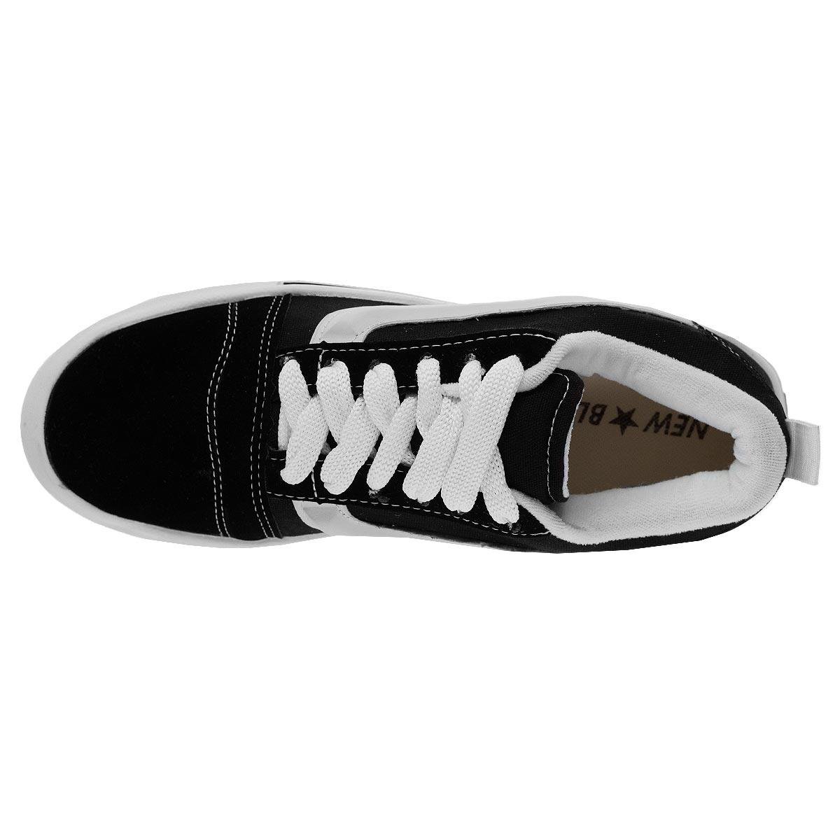 Tênis Casual Masculino New Black Relevo Preto Preto 3