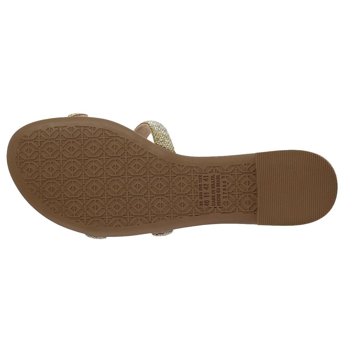 Rasteira Feminina Mississipi Mb281 Ouro Dourado 4
