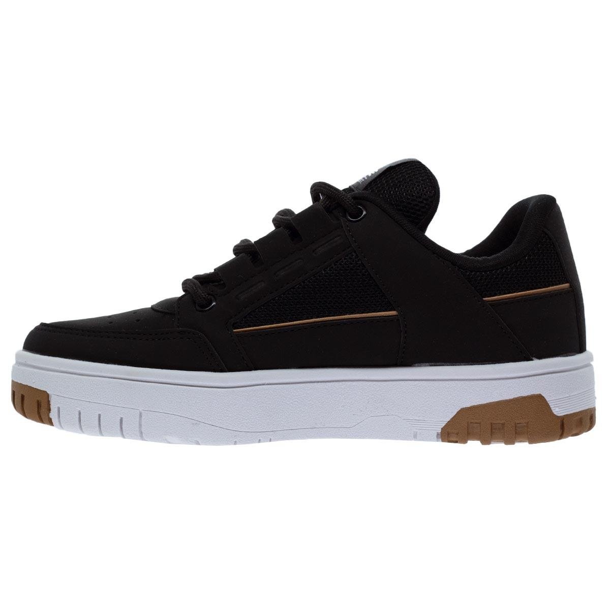 Tênis Casual Masculino Ollie Flip2 Preto Preto 2