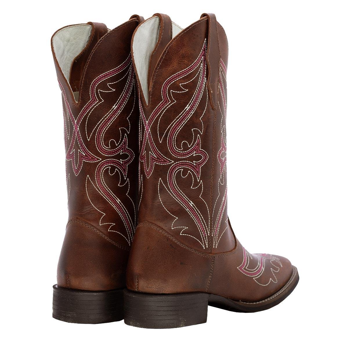 Bota Texana Feminina Big Bull Boots 909-324 C Marrom 3