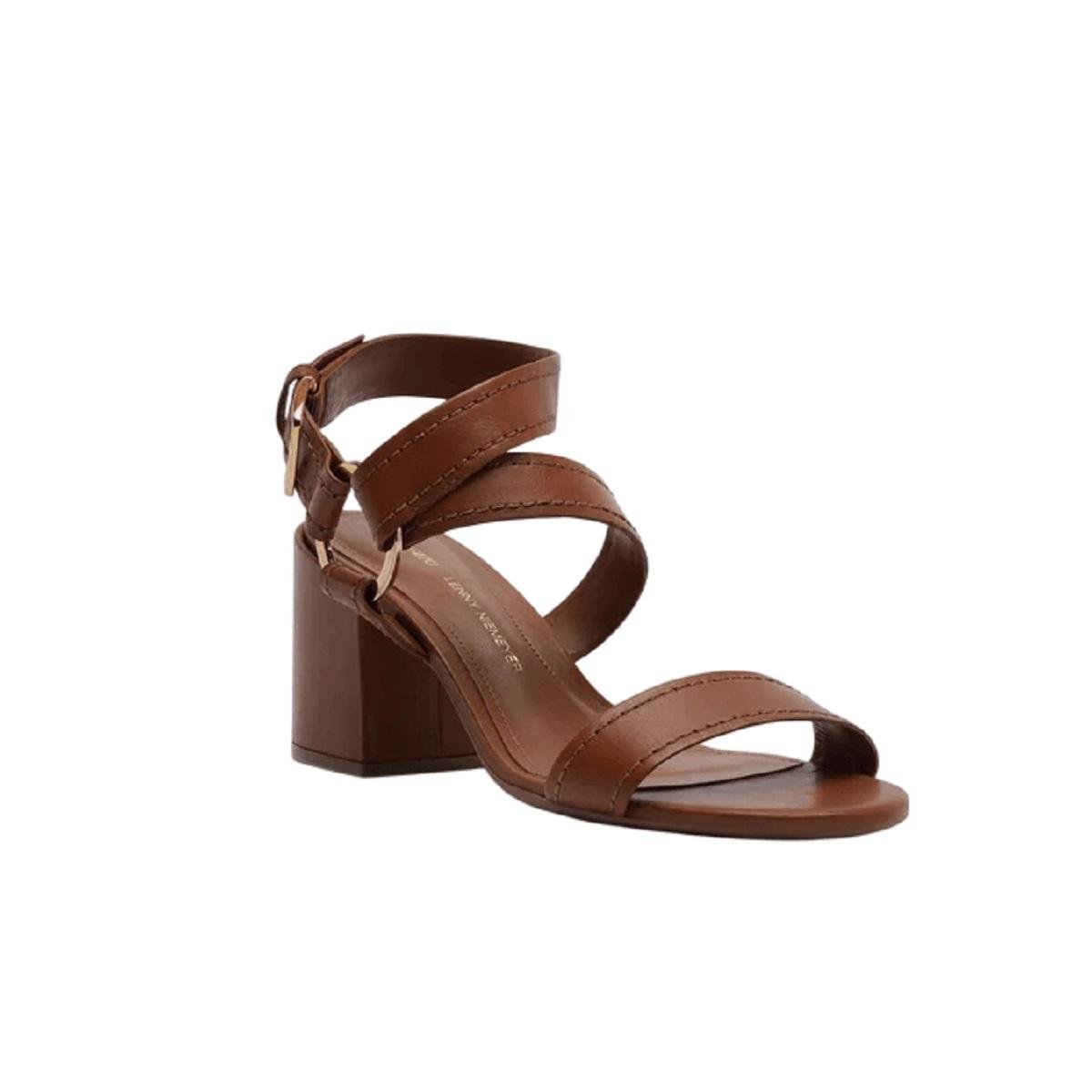 Sandália Salto Médio Feminina Arezzo A12463 Marrom Marrom 2
