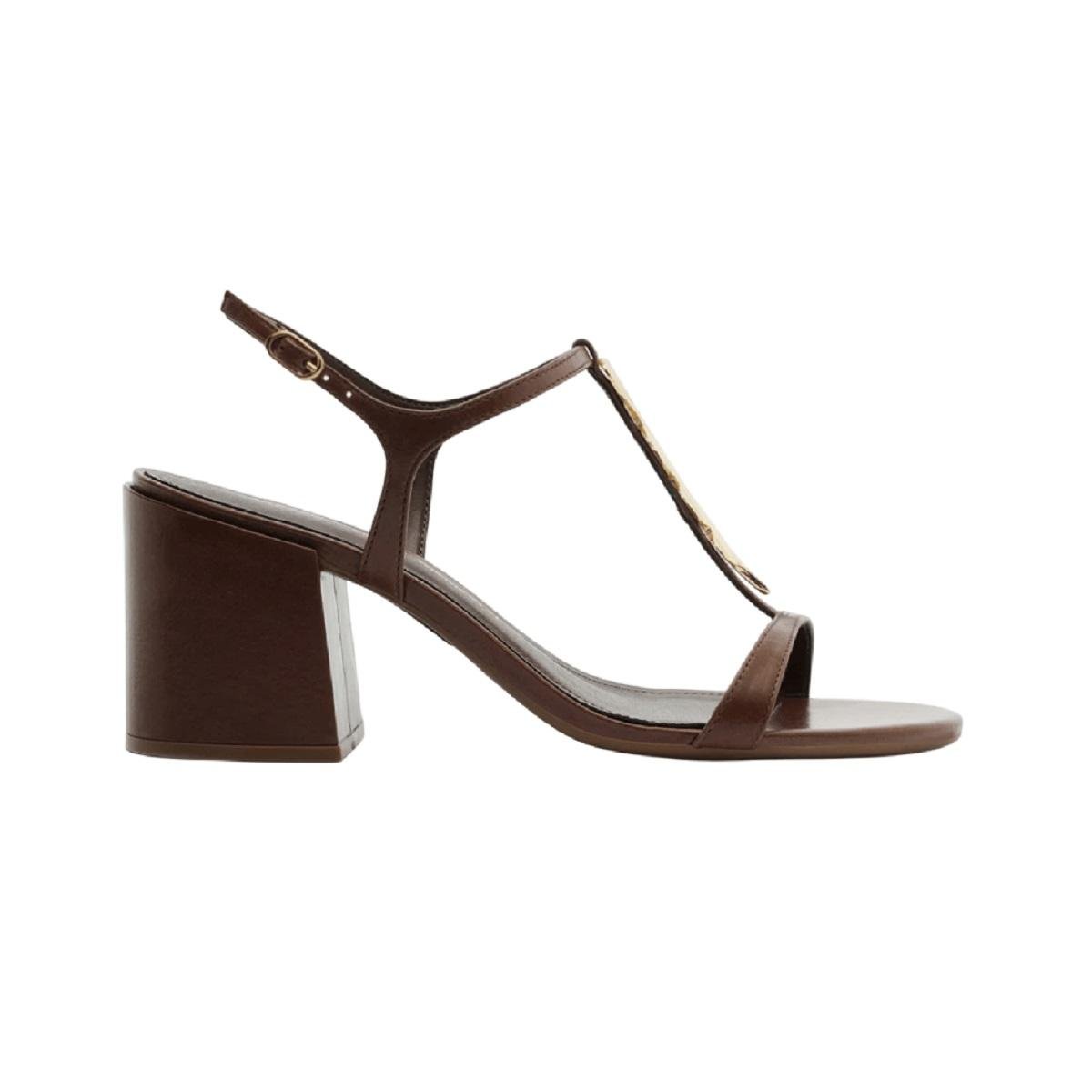 Sandália Salto Médio Feminina Arezzo A124630088 Marrom